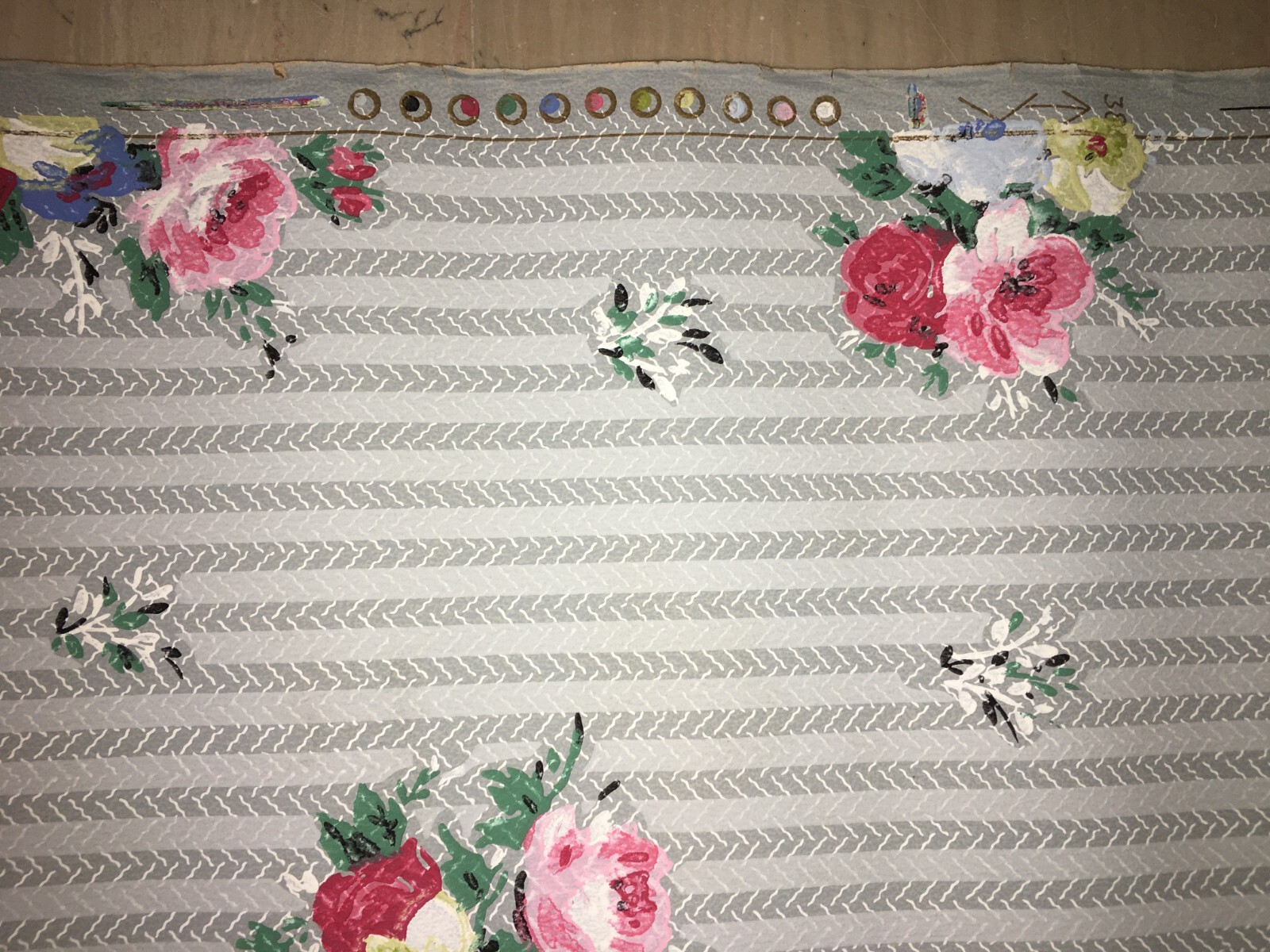 Arte E Decorazione, Carta Da Parato, Pochoir A Motivo Floreale, Belgio