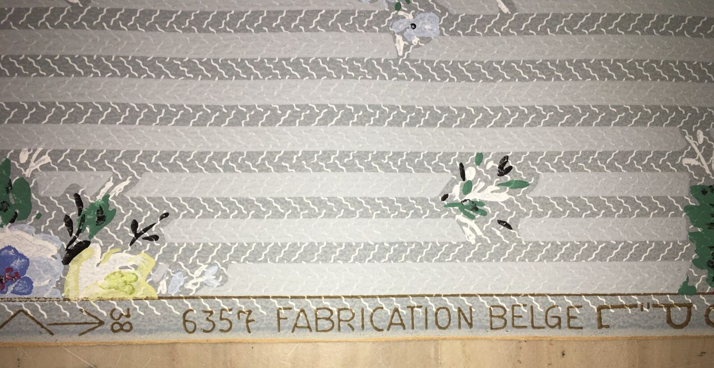 Arte E Decorazione, Carta Da Parato, Pochoir A Motivo Floreale, Belgio