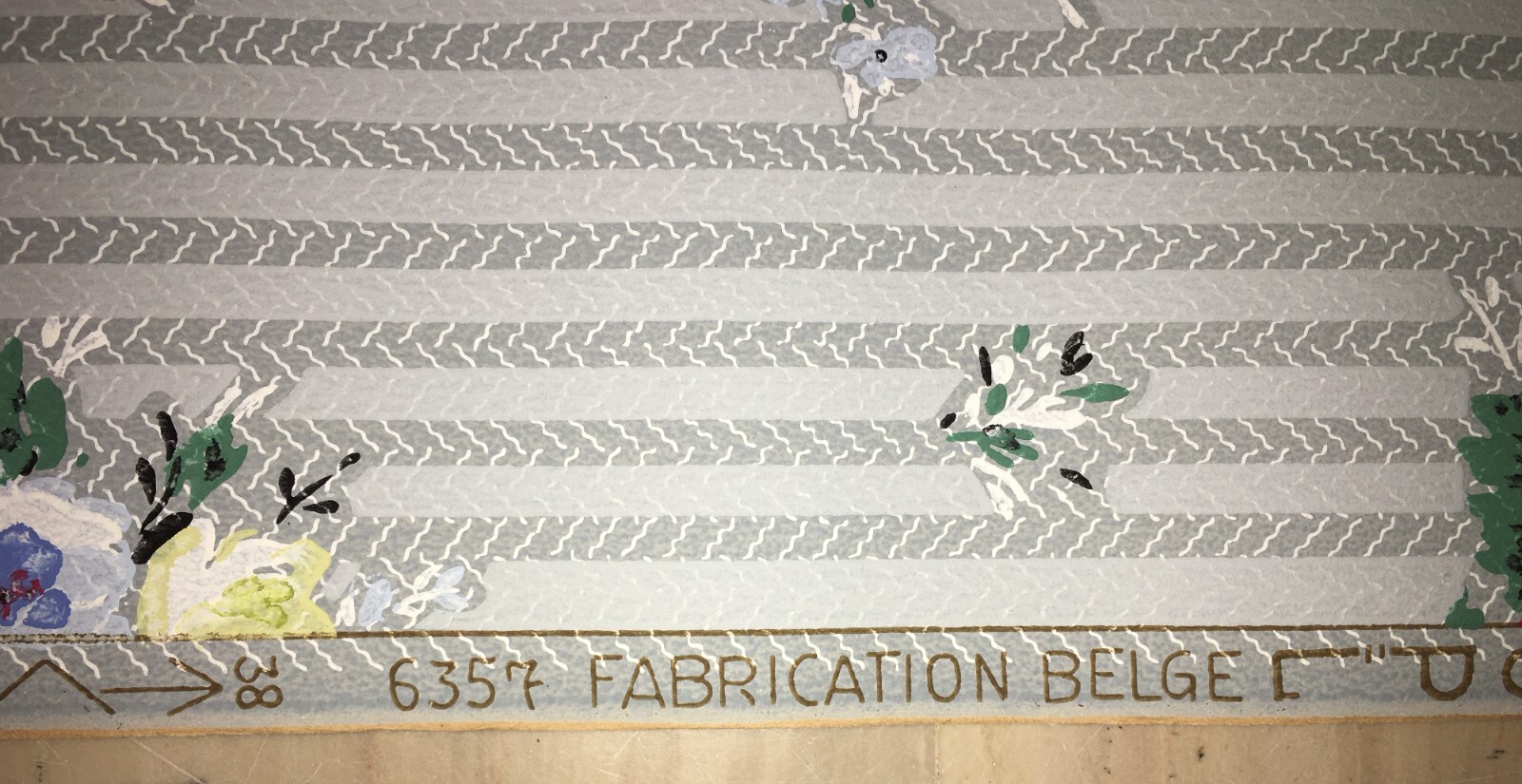 Arte E Decorazione, Carta Da Parato, Pochoir A Motivo Floreale, Belgio