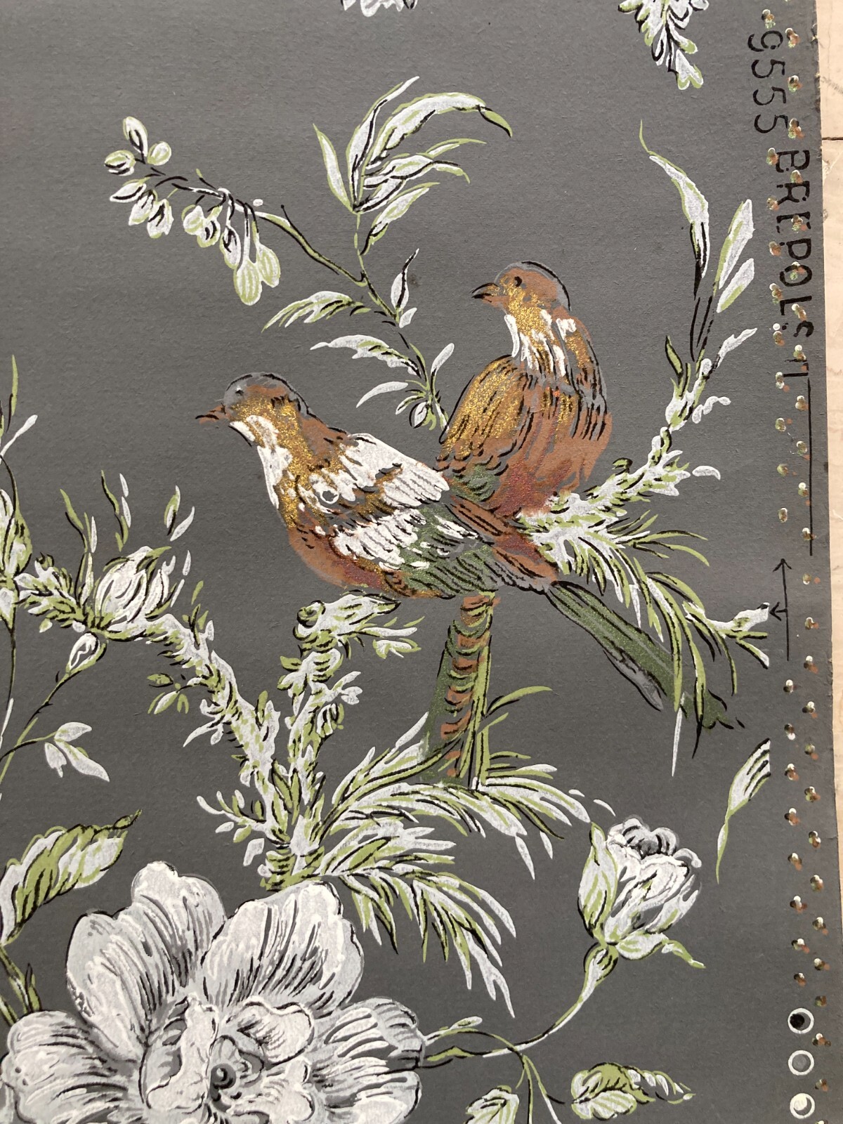 Arte E Decorazione: Carta Da Parato Pochoir Con Uccelli E Farfalle, Brepols