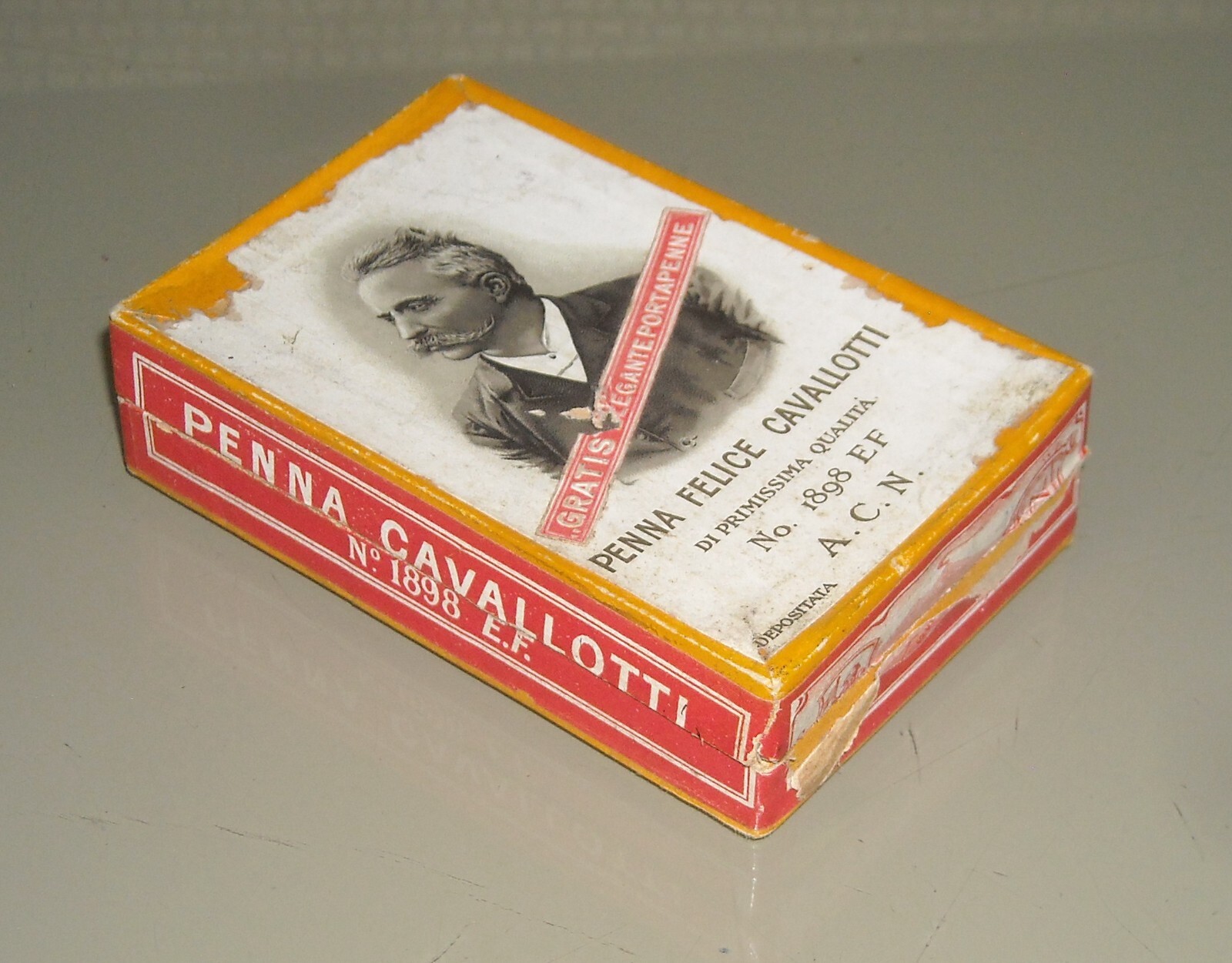 Scrittura, Calligrafia, Penne: Astuccio Pubblicitario Per Penna Felice Cavallotti