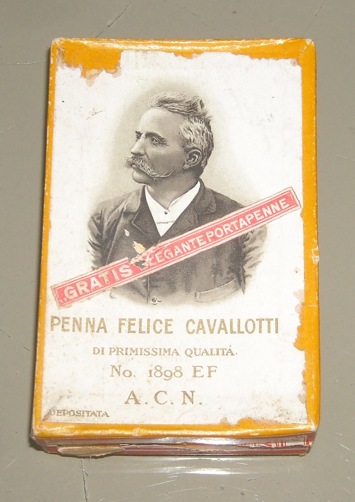 Scrittura, Calligrafia, Penne: Astuccio Pubblicitario Per Penna Felice Cavallotti