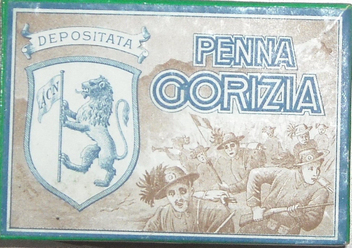 Scatola Per Pennini Penna Gorizia Con Bersaglieri E Araldica