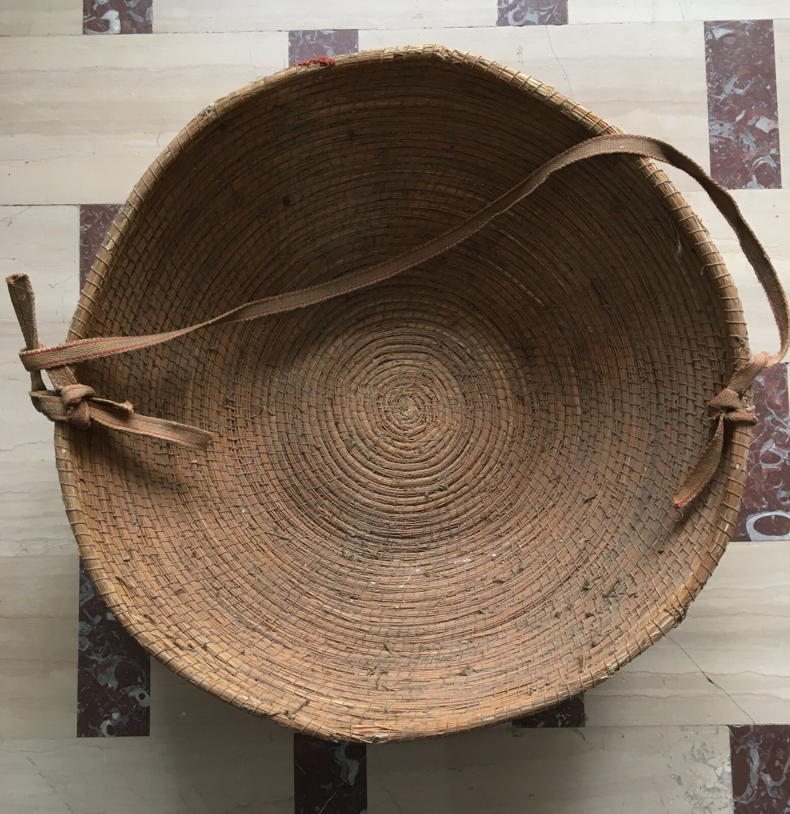 Artigianato Popolare: Grande Cesta In Paglia