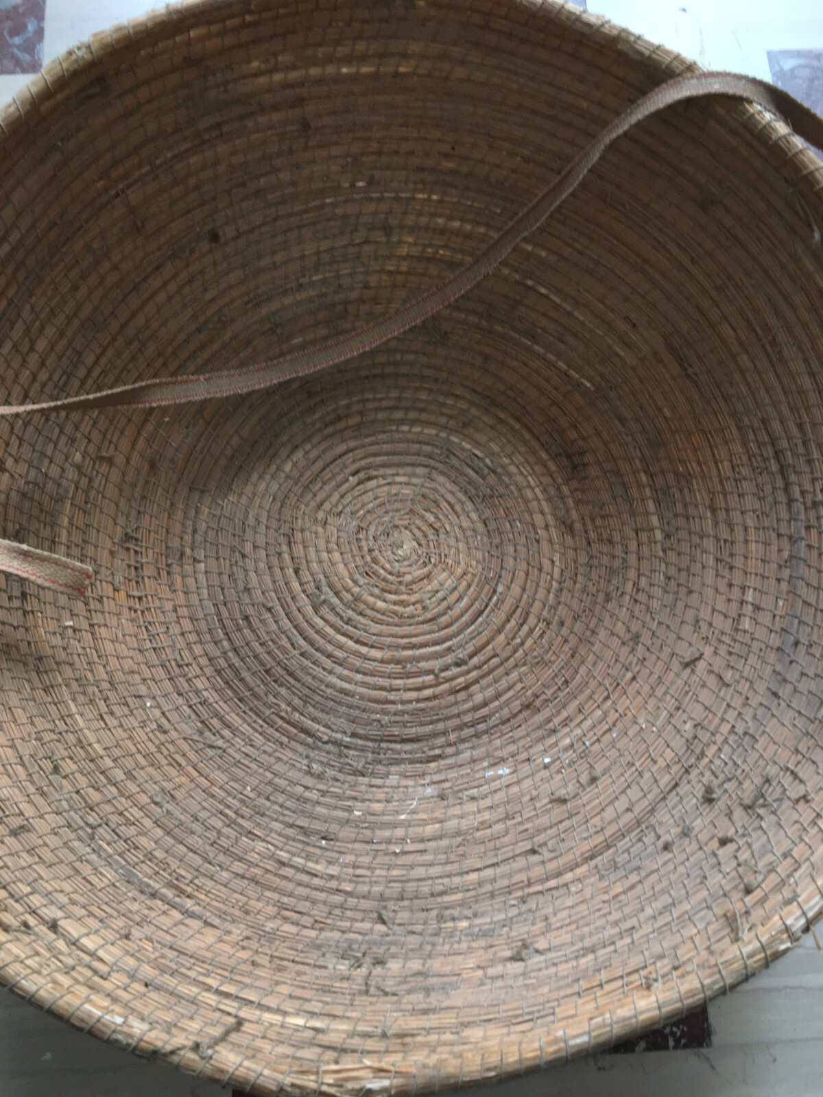 Artigianato Popolare: Grande Cesta In Paglia
