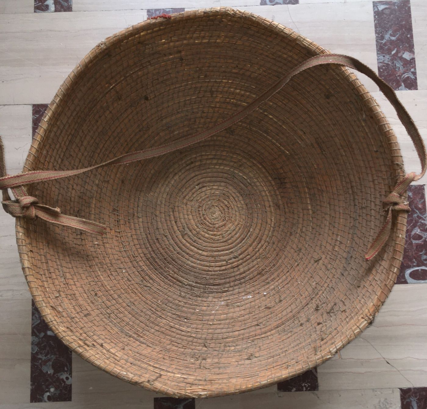 Artigianato Popolare: Grande Cesta In Paglia