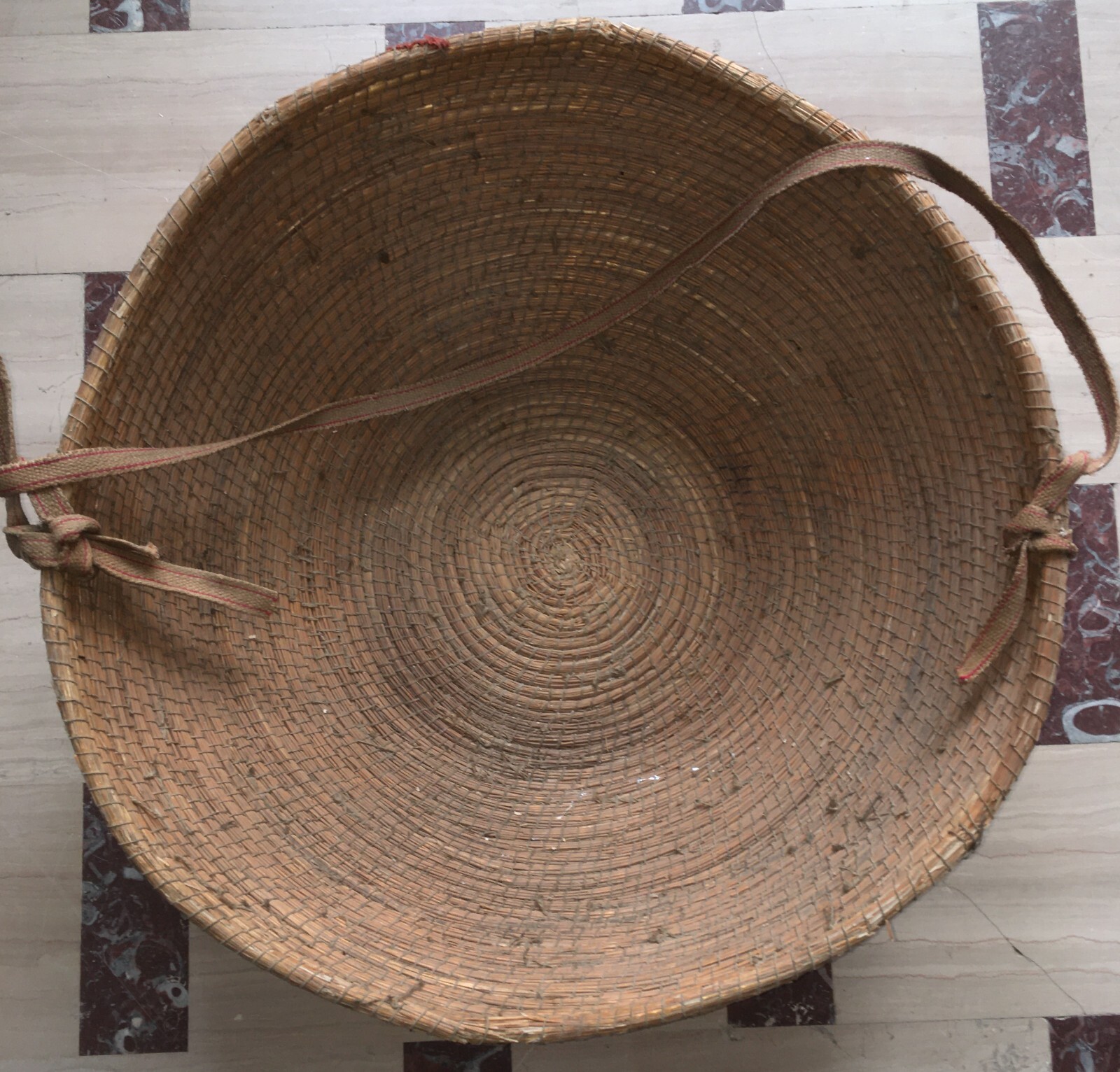 Artigianato Popolare: Grande Cesta In Paglia