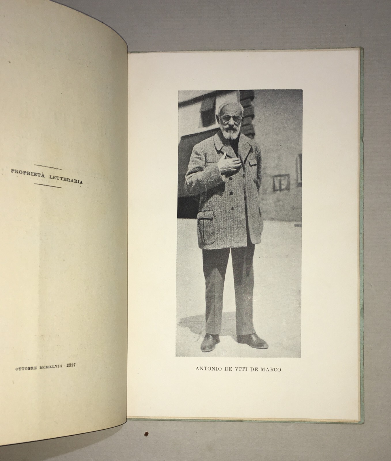 Puglia, Meridione, Meridionalismo: Antonio De Viti De Marco, Politica Ed Economia, 1948