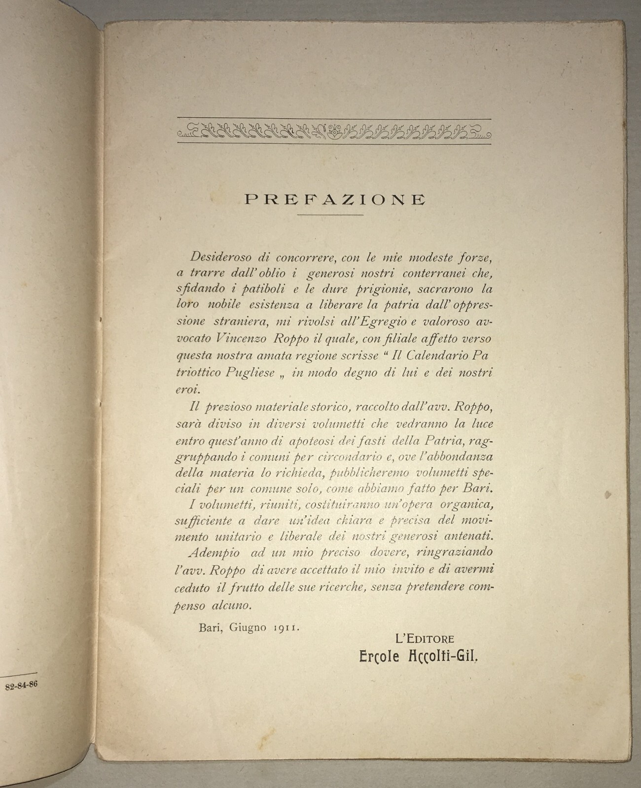 Puglia, Bari, Risorgimento, Unità d'Italia, Calendario Patriottico, Personaggi Vari