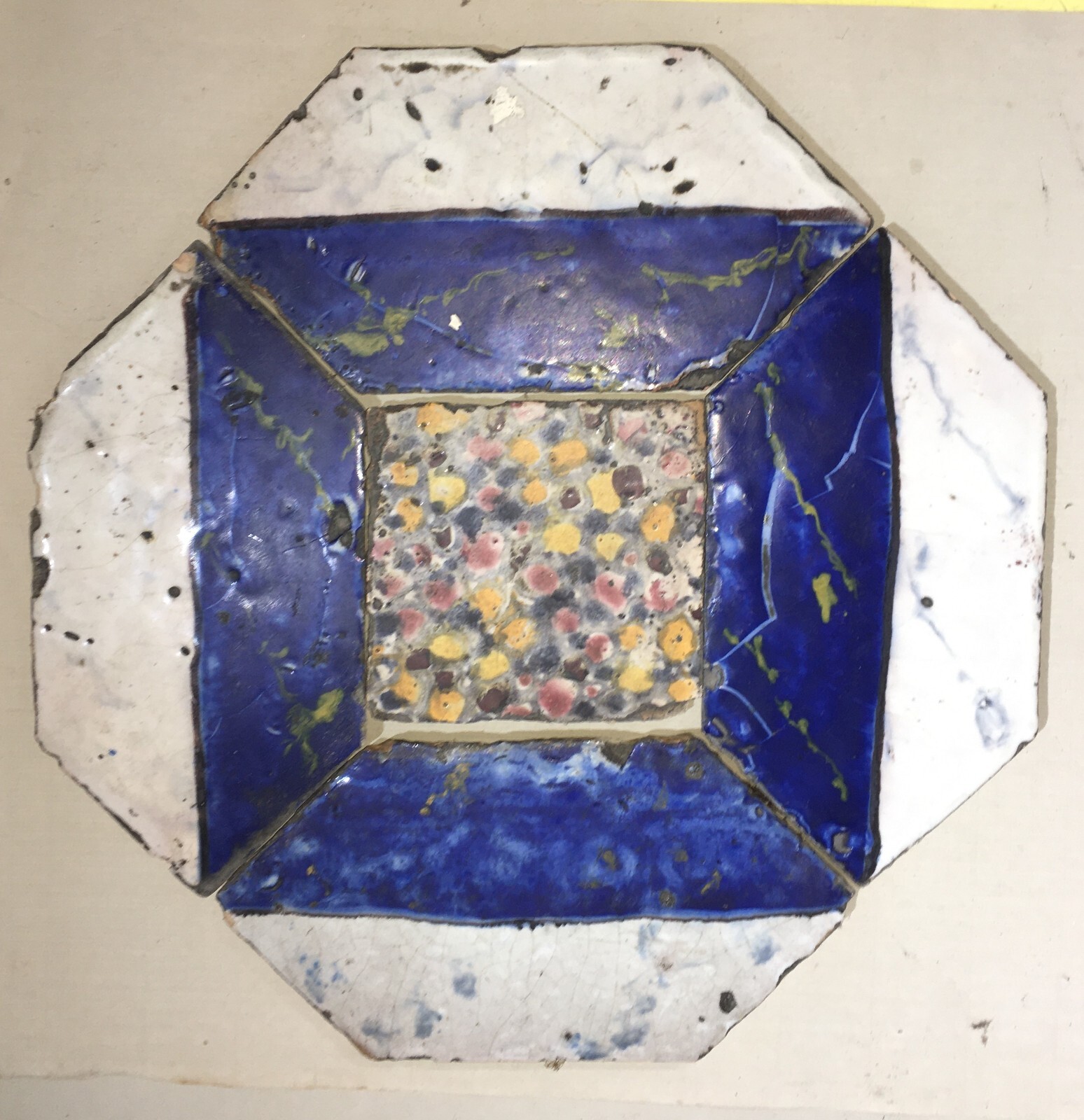 Ceramiche Da Collezione: Antiche Mattonelle Riggiole Napoletane Maurino Esagonali
