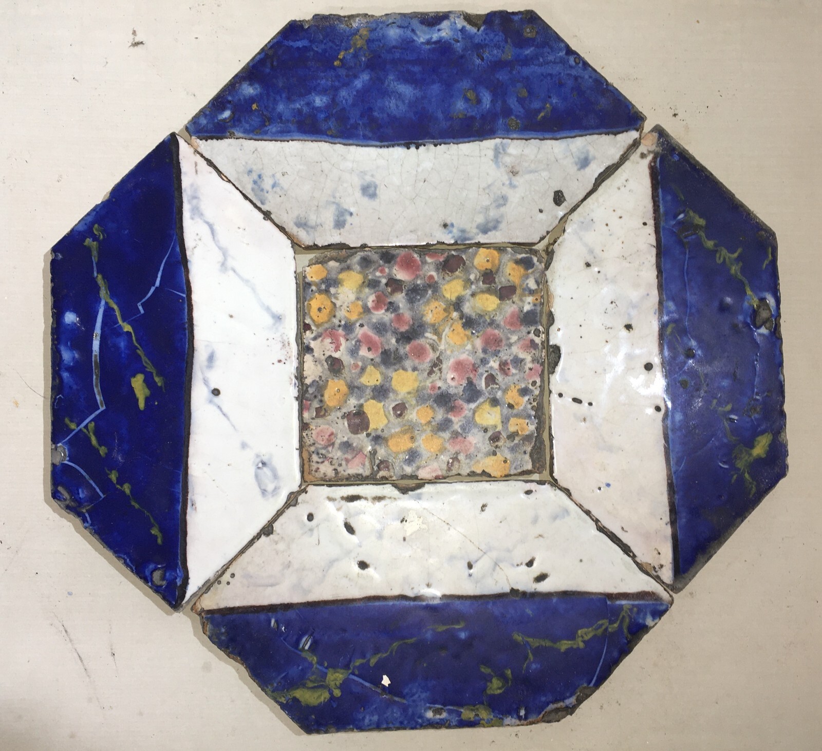 Ceramiche Da Collezione: Antiche Mattonelle Riggiole Napoletane Maurino Esagonali