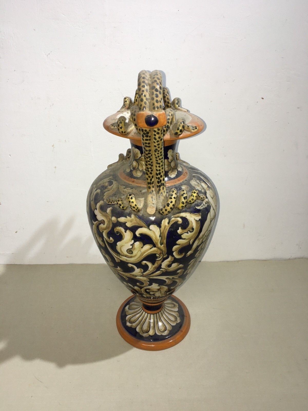 Ceramica Decorativa: Anfora Con Paesaggio E Angeli, Barraud Messeri (Bmc), Sesto Fiorentino