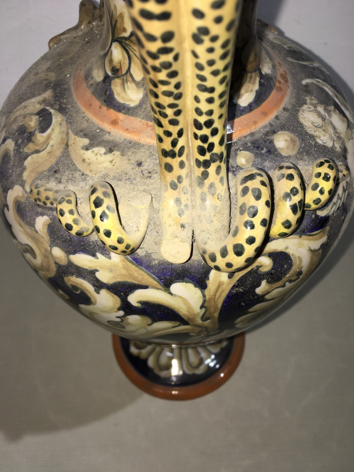 Ceramica Decorativa: Anfora Con Paesaggio E Angeli, Barraud Messeri (Bmc), Sesto Fiorentino