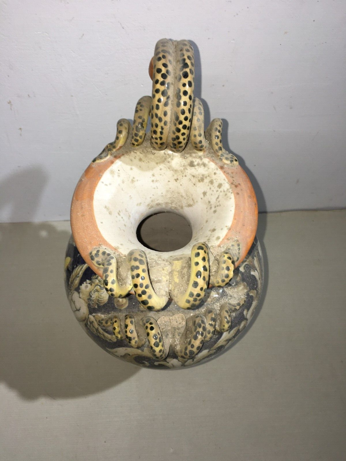 Ceramica Decorativa: Anfora Con Paesaggio E Angeli, Barraud Messeri (Bmc), Sesto Fiorentino