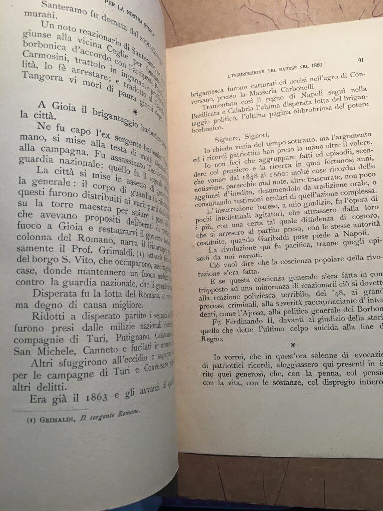 Puglia   Bari   Risorgimento   Insurrezione Barese   Roppo   Anima Nova   1911