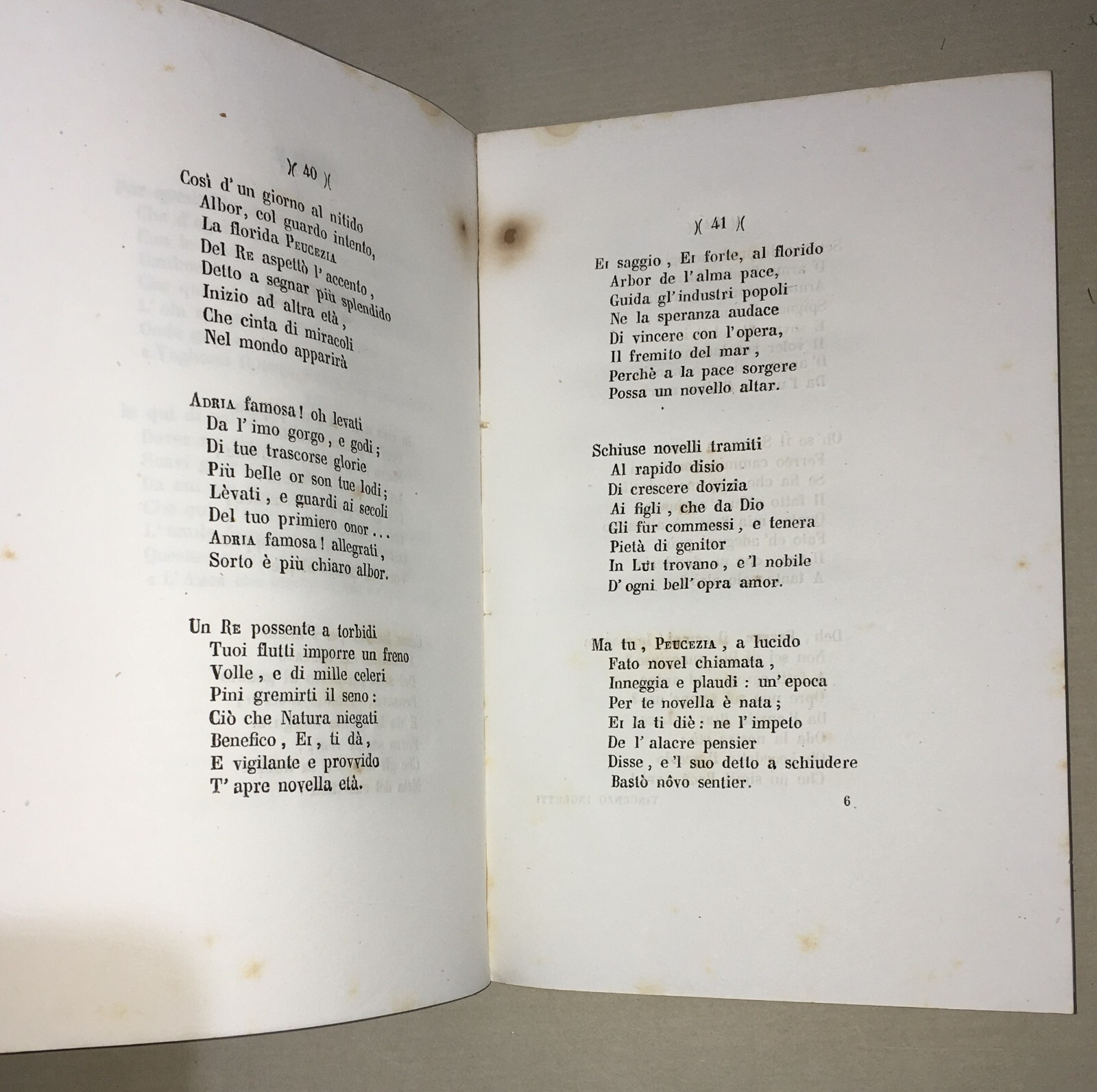 Puglia, Bari. Inaugurazione Del Porto: Discorsi E Poesie (1856)