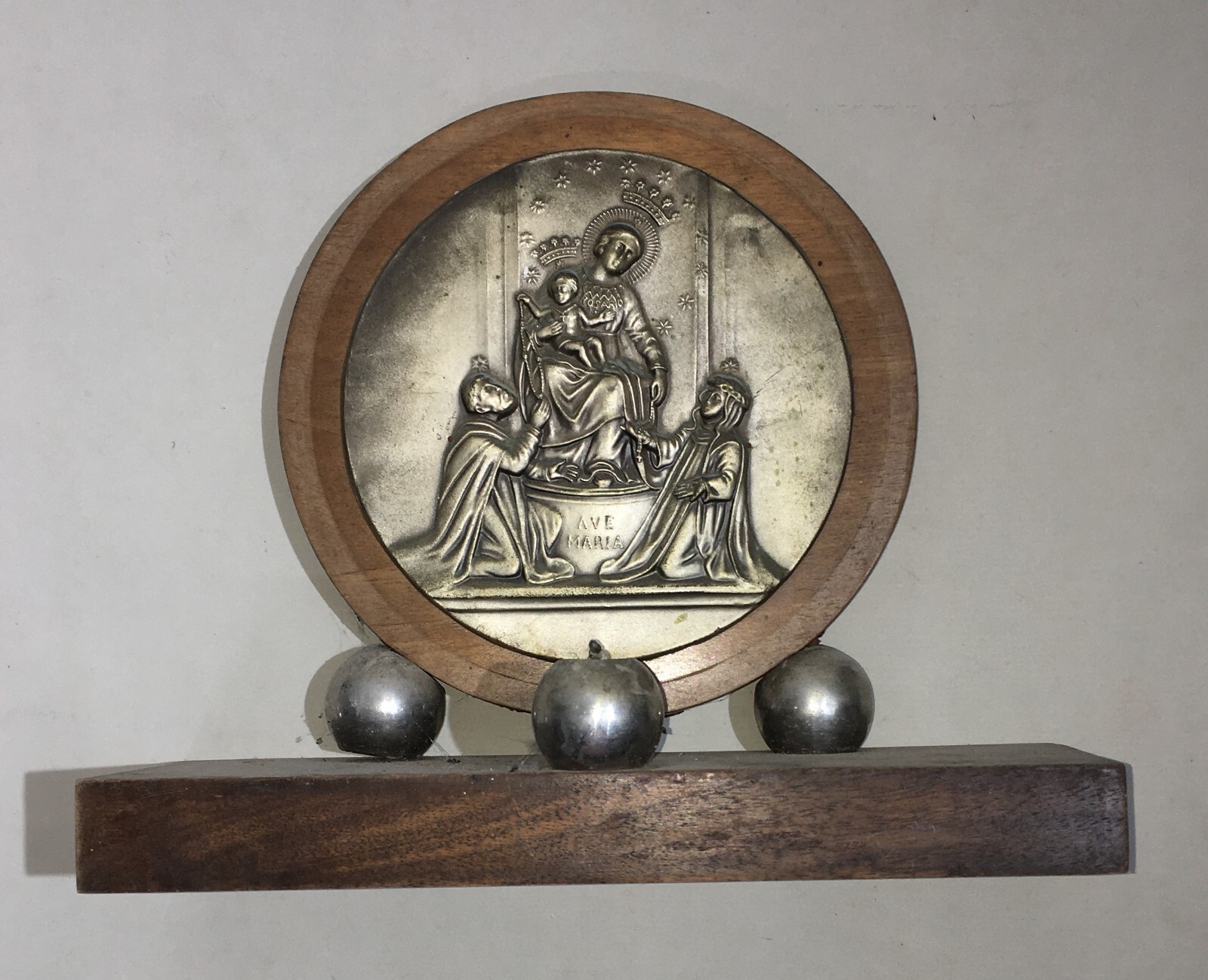 Arte Popolare Devozionale: Madonna Del Rosario Di Pompei, Lampada Soprammobile