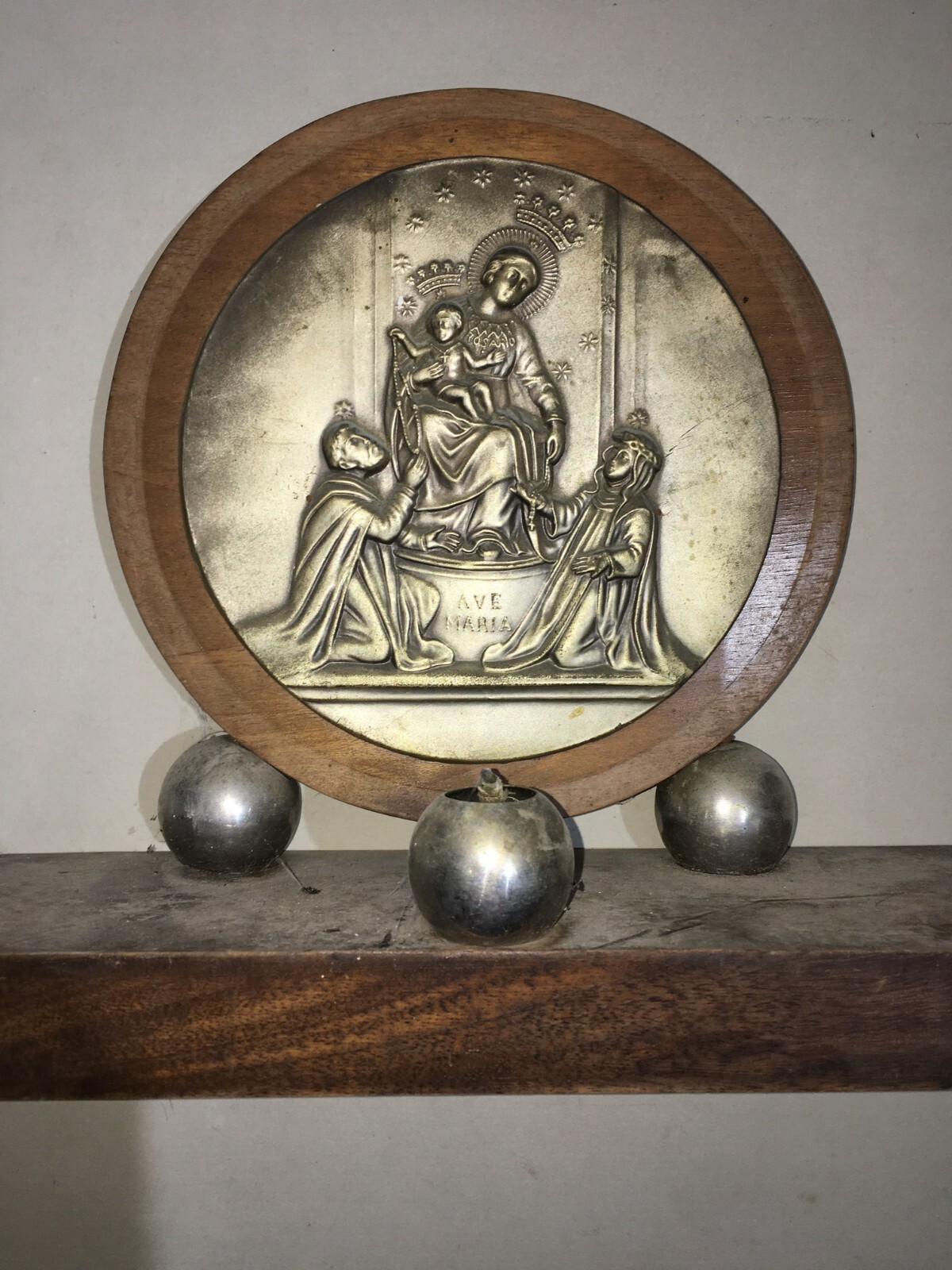 Arte Popolare Devozionale: Madonna Del Rosario Di Pompei, Lampada Soprammobile