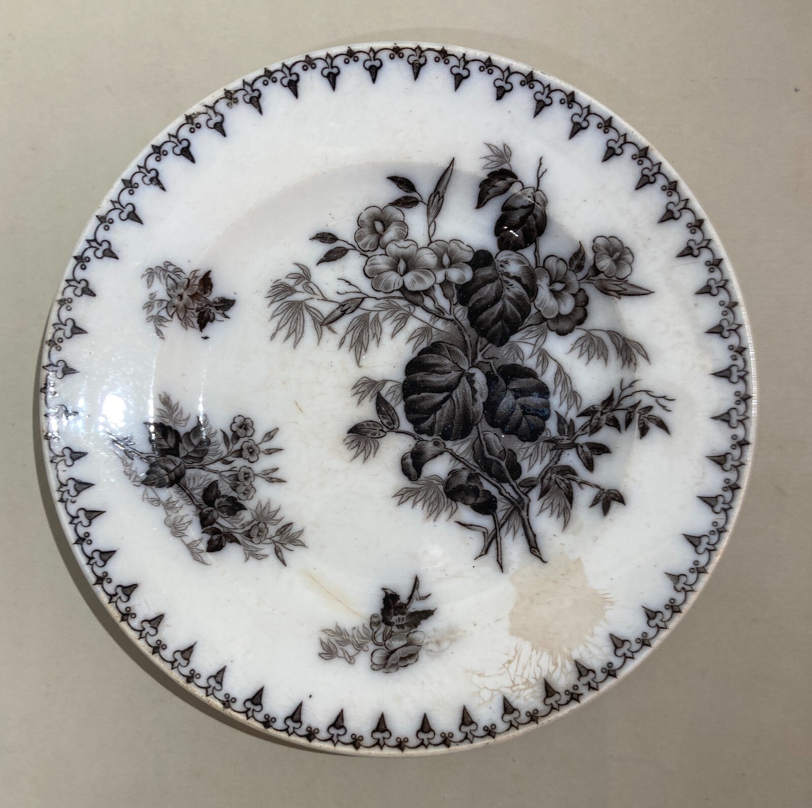 Artistica Ceramica Floreale: Piatto Antico Fratelli Finocchi, Roma (Sarreguemines)
