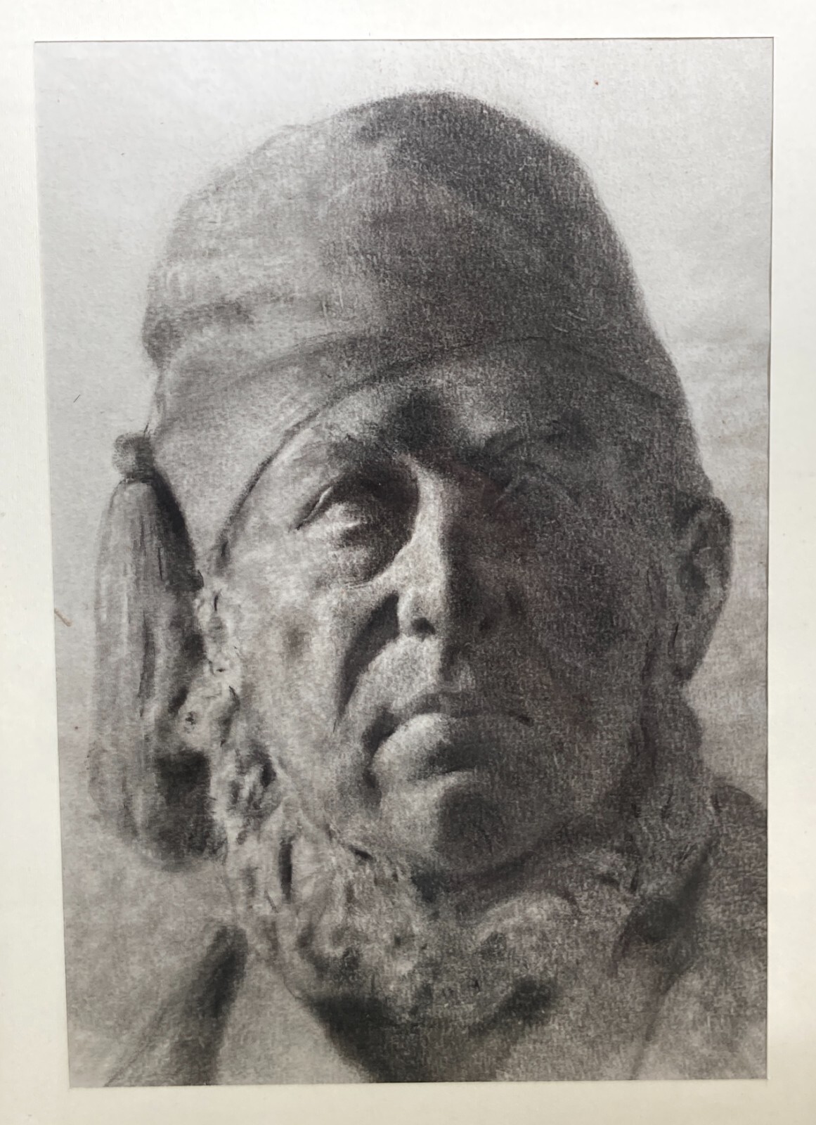 Ritratto Maschile, Disegno A Carboncino, Fine '800 Inizio '900
