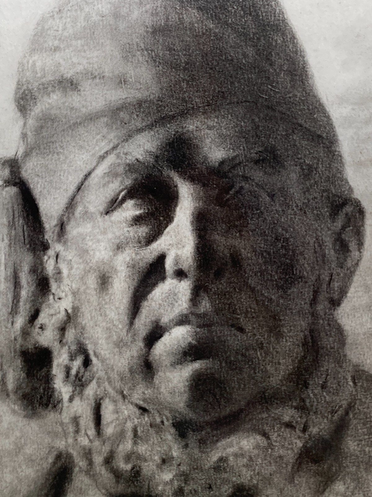 Ritratto Maschile, Disegno A Carboncino, Fine '800 Inizio '900
