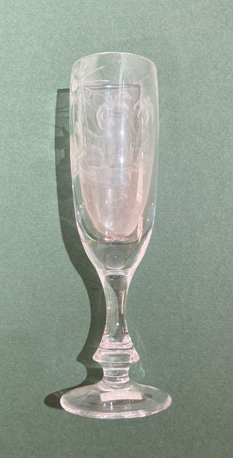 Bicchiere A Calice Inciso Con Scena Erotica In Vetro