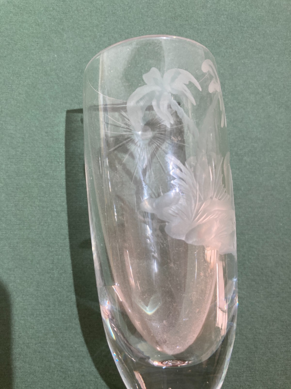 Bicchiere A Calice Inciso Con Scena Erotica In Vetro