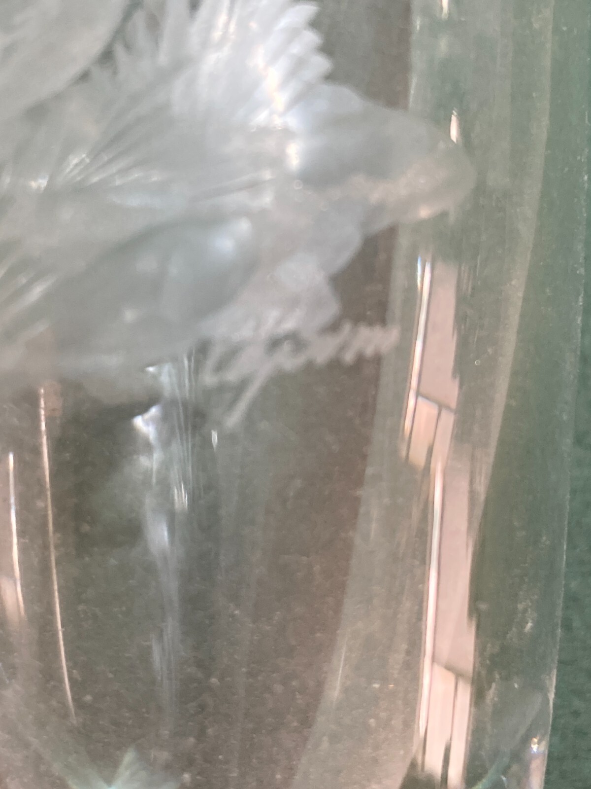 Bicchiere A Calice Inciso Con Scena Erotica In Vetro