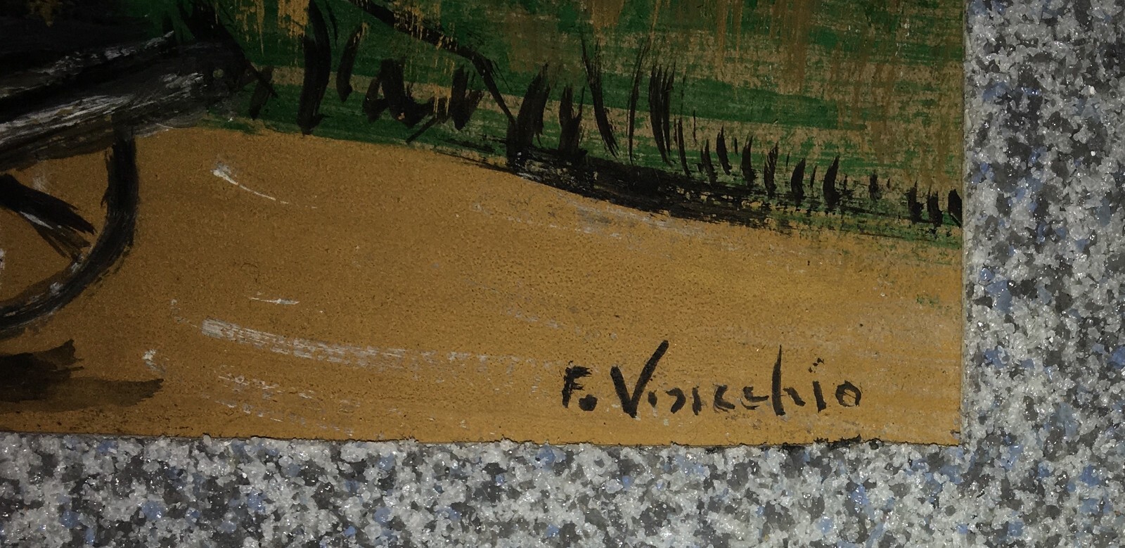 Dipinto Di Paesaggio Con Carretto E Folklore Meridionale, Filomeno Visicchio