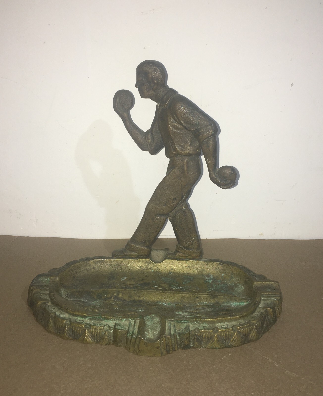 Sport, Bocce, Marineria, Paquebot Normandie, Soprammobile Pubblicitario d'Epoca