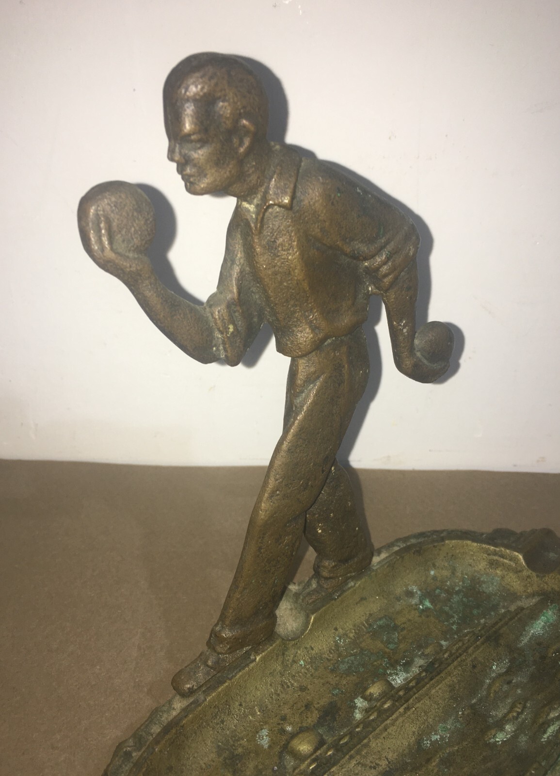 Sport, Bocce, Marineria, Paquebot Normandie, Soprammobile Pubblicitario d'Epoca
