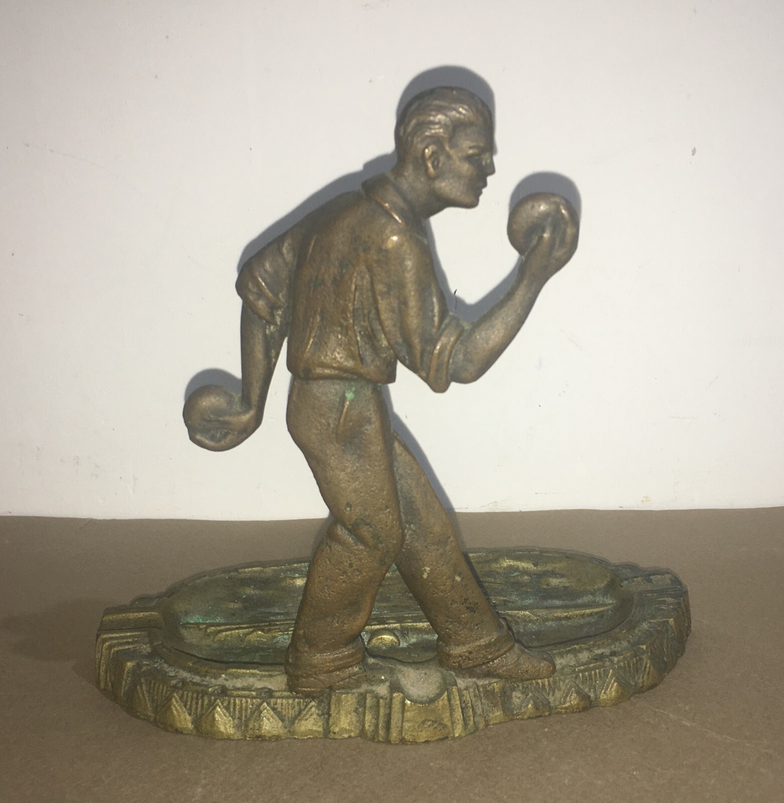 Sport, Bocce, Marineria, Paquebot Normandie, Soprammobile Pubblicitario d'Epoca