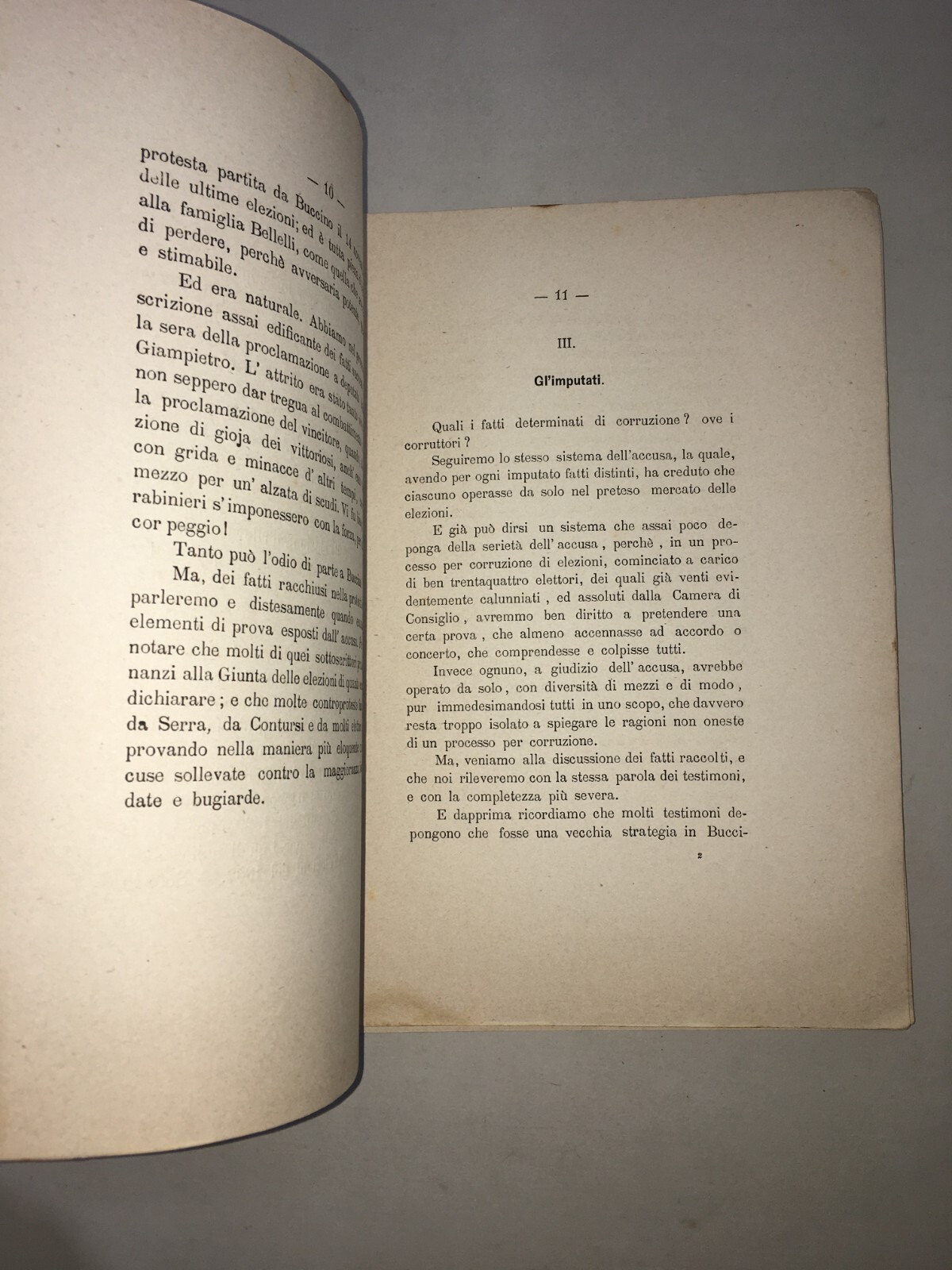 Giuridica: Salerno, Campagna, Eboli   Corruzione Politica Elettorale, Giampietro, 1882