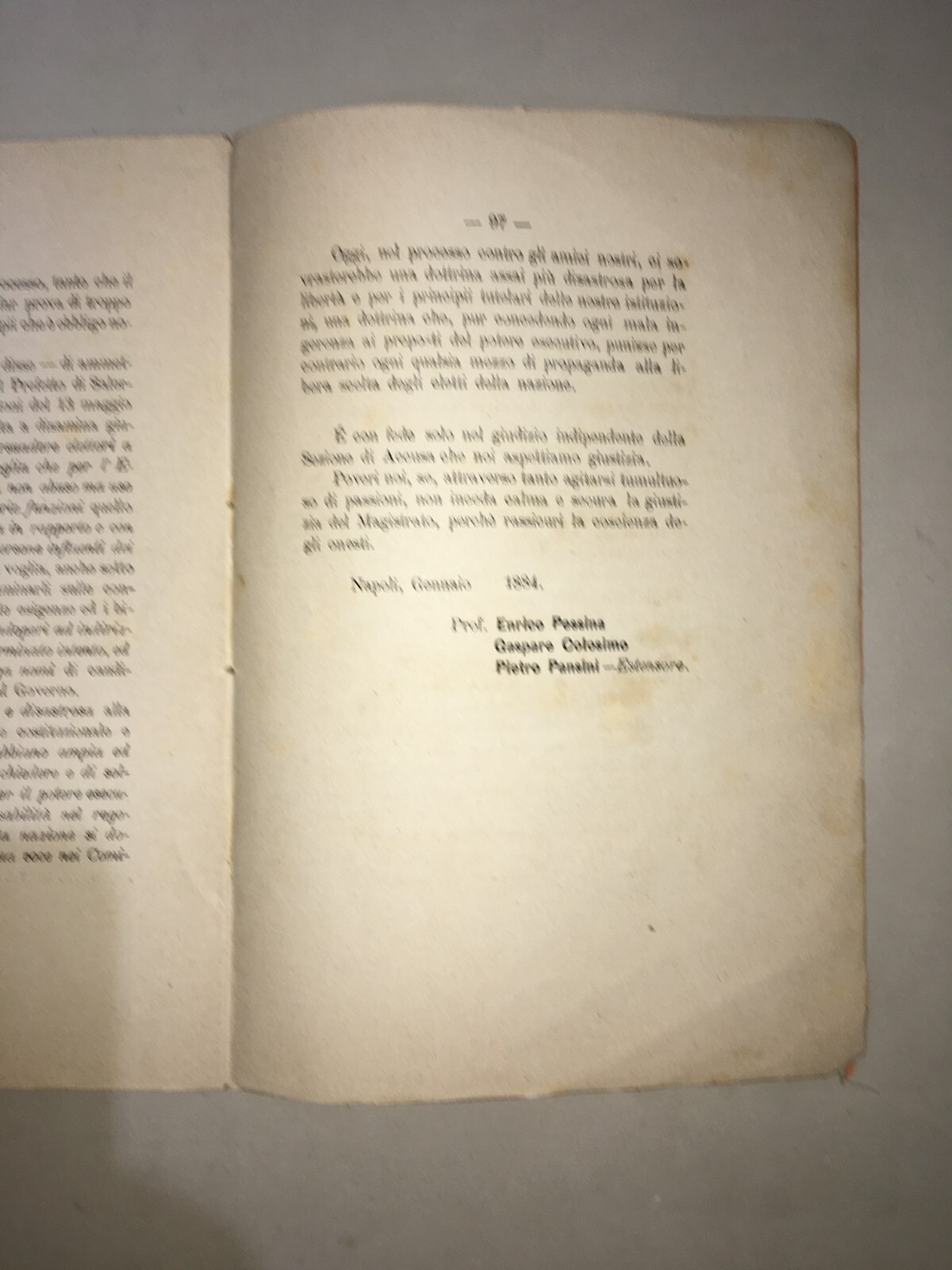 Giuridica: Salerno, Campagna, Eboli   Corruzione Politica Elettorale, Giampietro, 1882