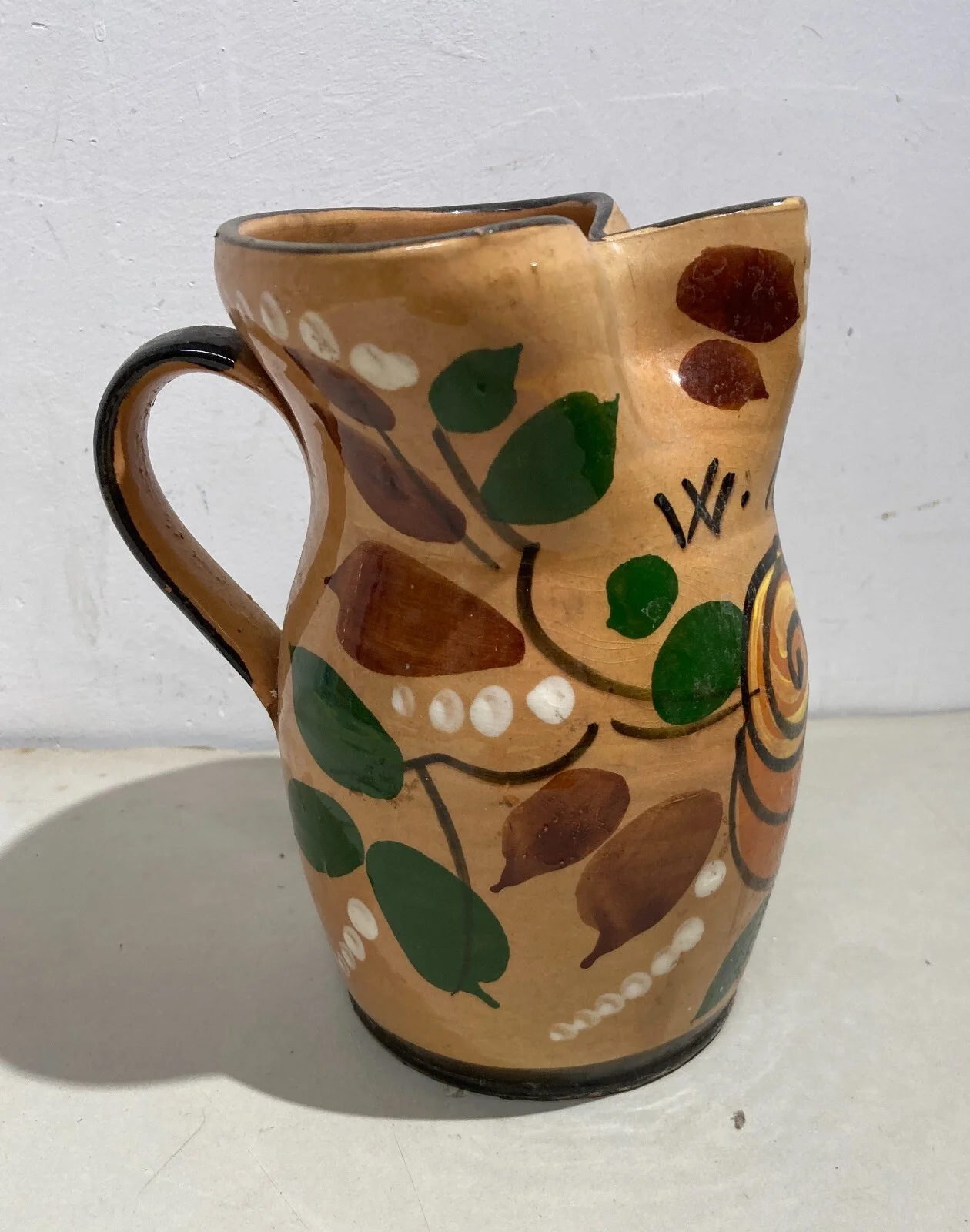 Collector's Ceramic, Oenology, In Praise of Wine, Vintage Tankard, Floral Decoration