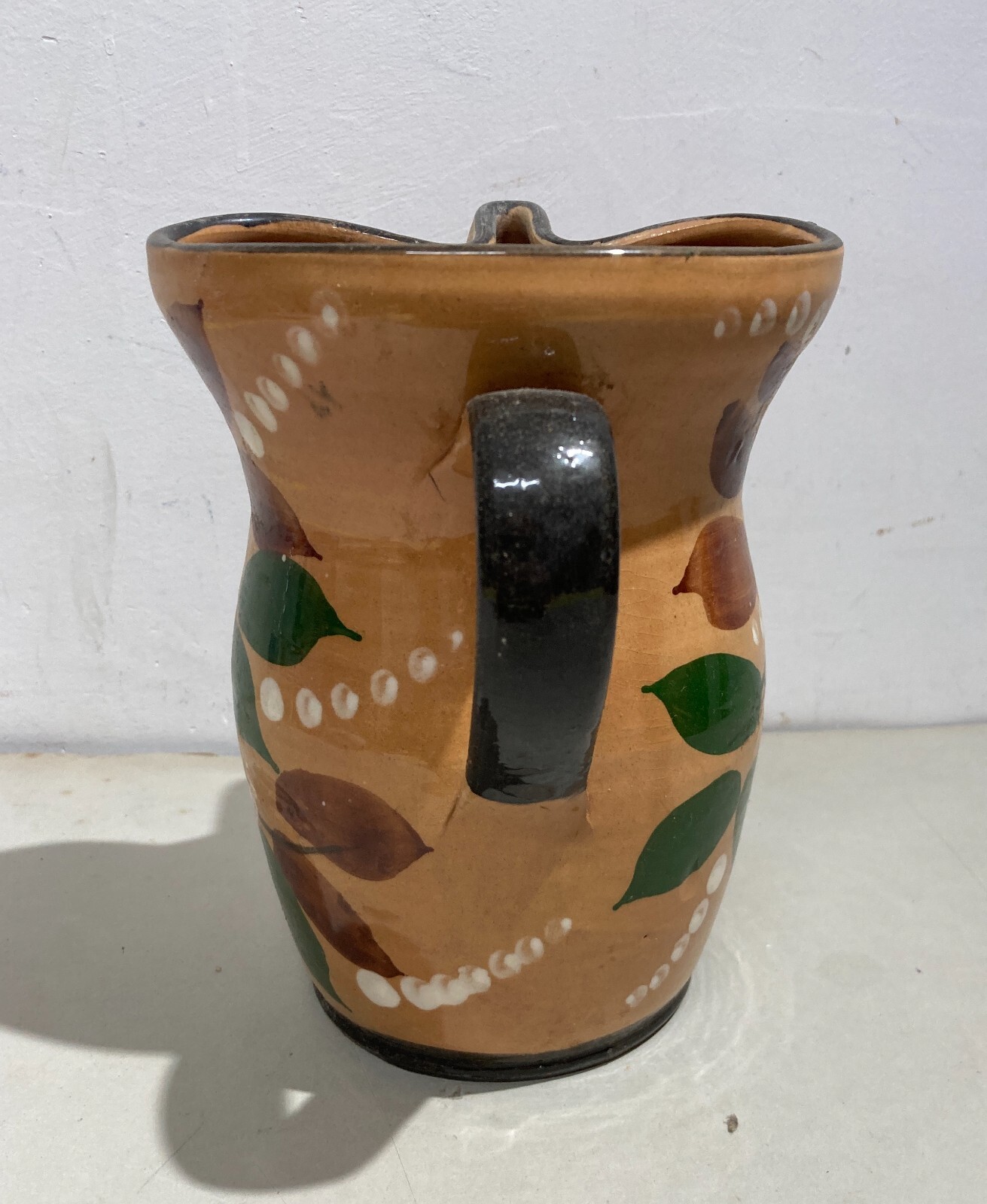 Ceramica Da Collezione, Enologia, Elogio Del Vino, Boccale d'Epoca, Decori Floreali