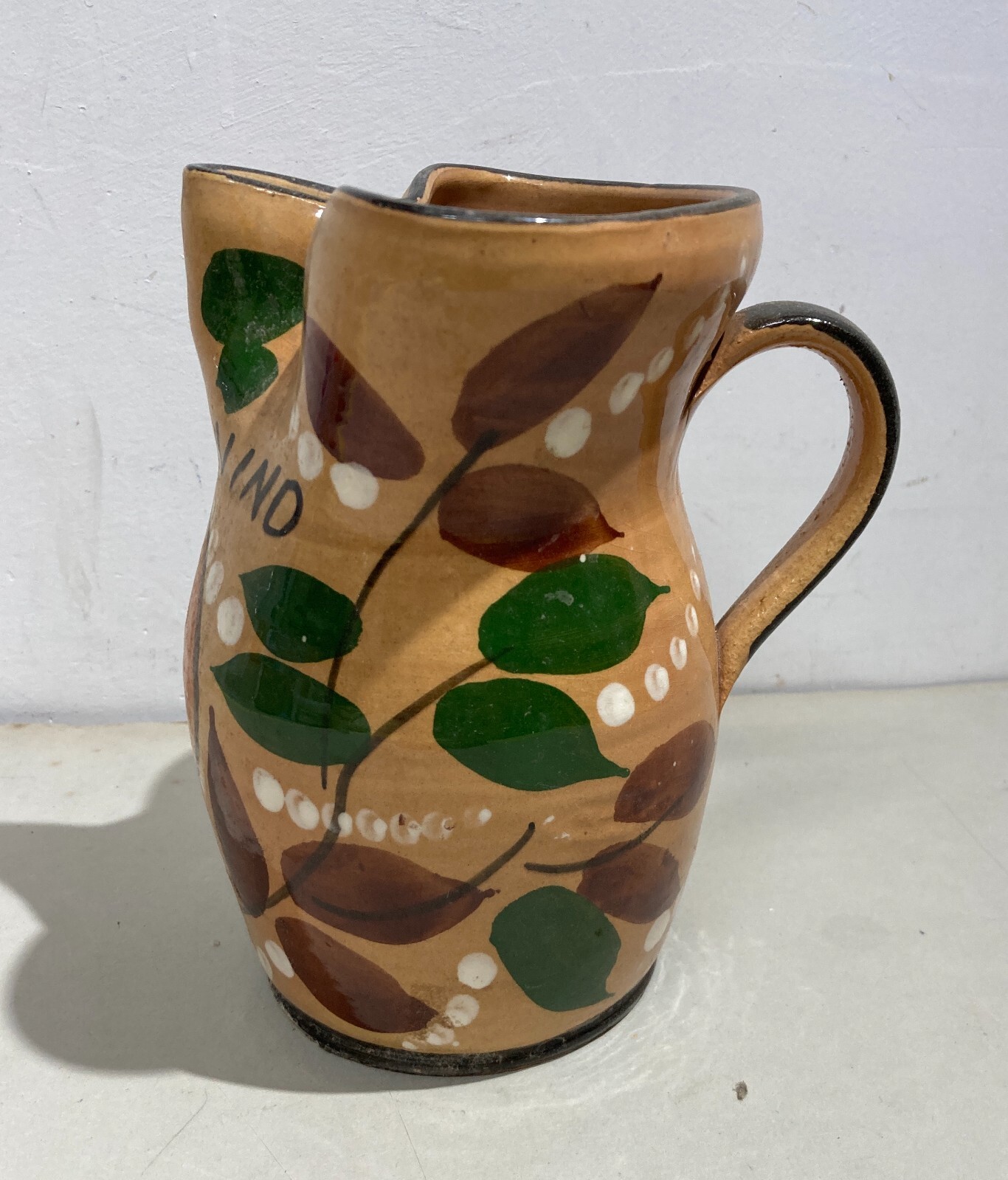 Ceramica Da Collezione, Enologia, Elogio Del Vino, Boccale d'Epoca, Decori Floreali