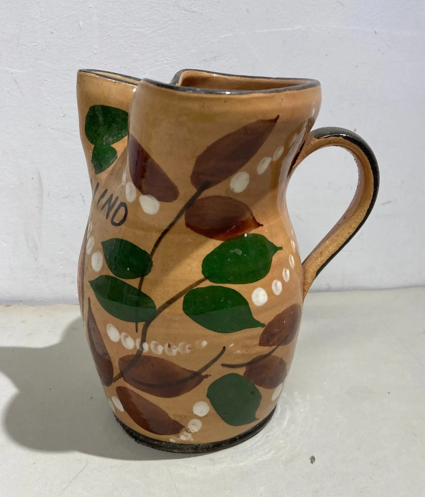 Collector's Ceramic, Oenology, In Praise of Wine, Vintage Tankard, Floral Decoration