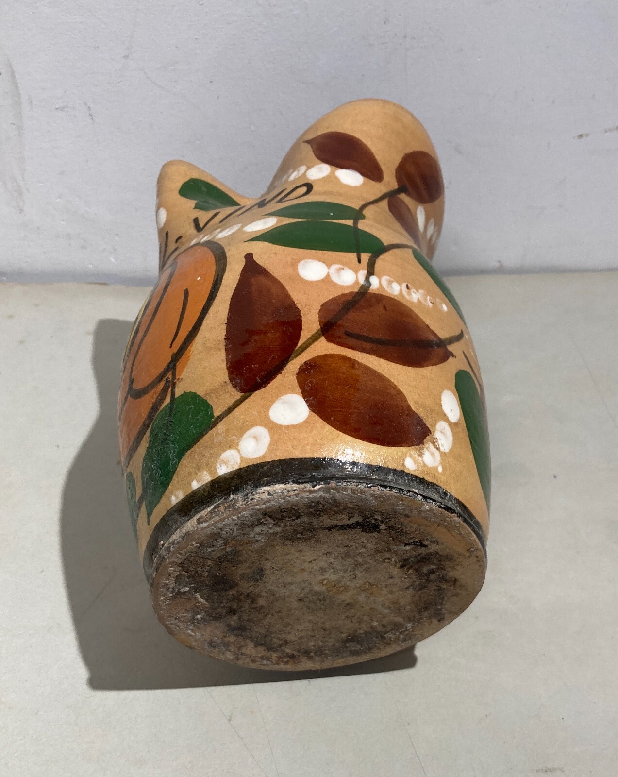 Ceramica Da Collezione, Enologia, Elogio Del Vino, Boccale d'Epoca, Decori Floreali