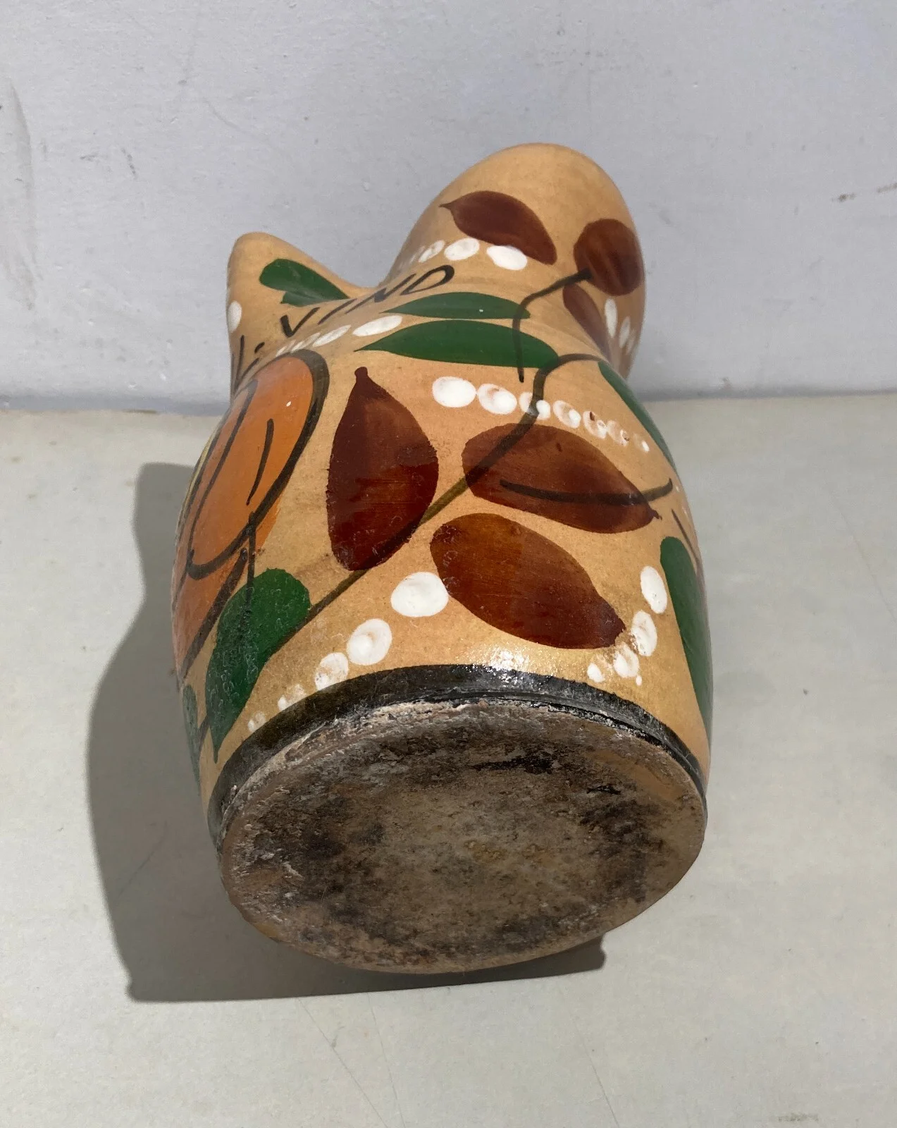 Collector's Ceramic, Oenology, In Praise of Wine, Vintage Tankard, Floral Decoration