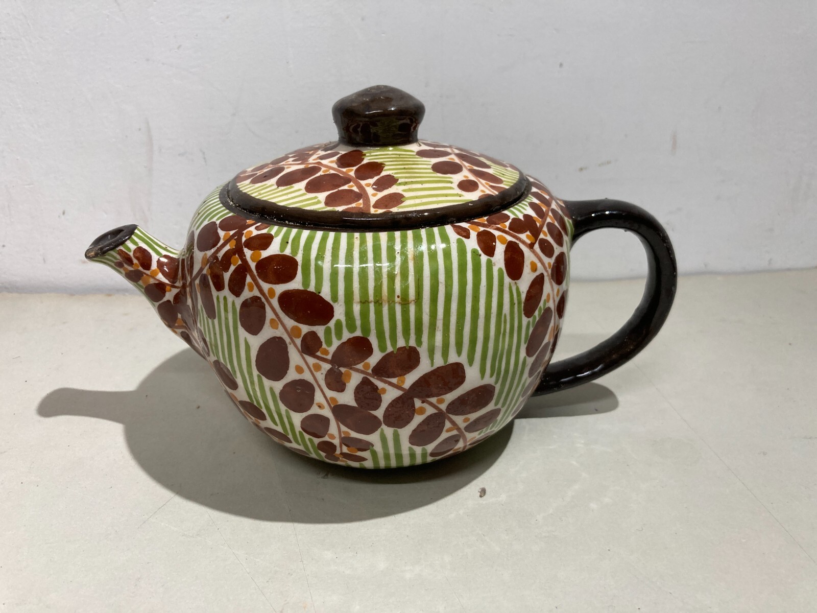Ceramica Da Collezione: Teiera O Caffettiera Con Decoro Floreale