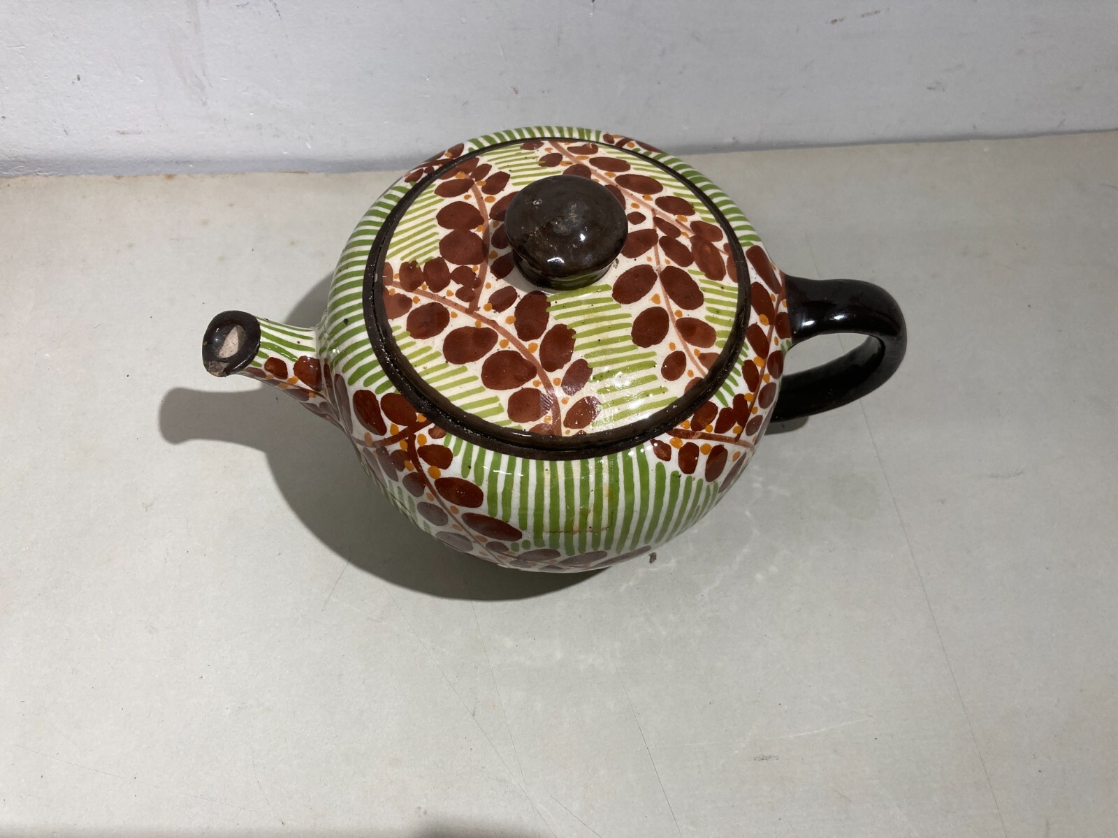 Ceramica Da Collezione: Teiera O Caffettiera Con Decoro Floreale