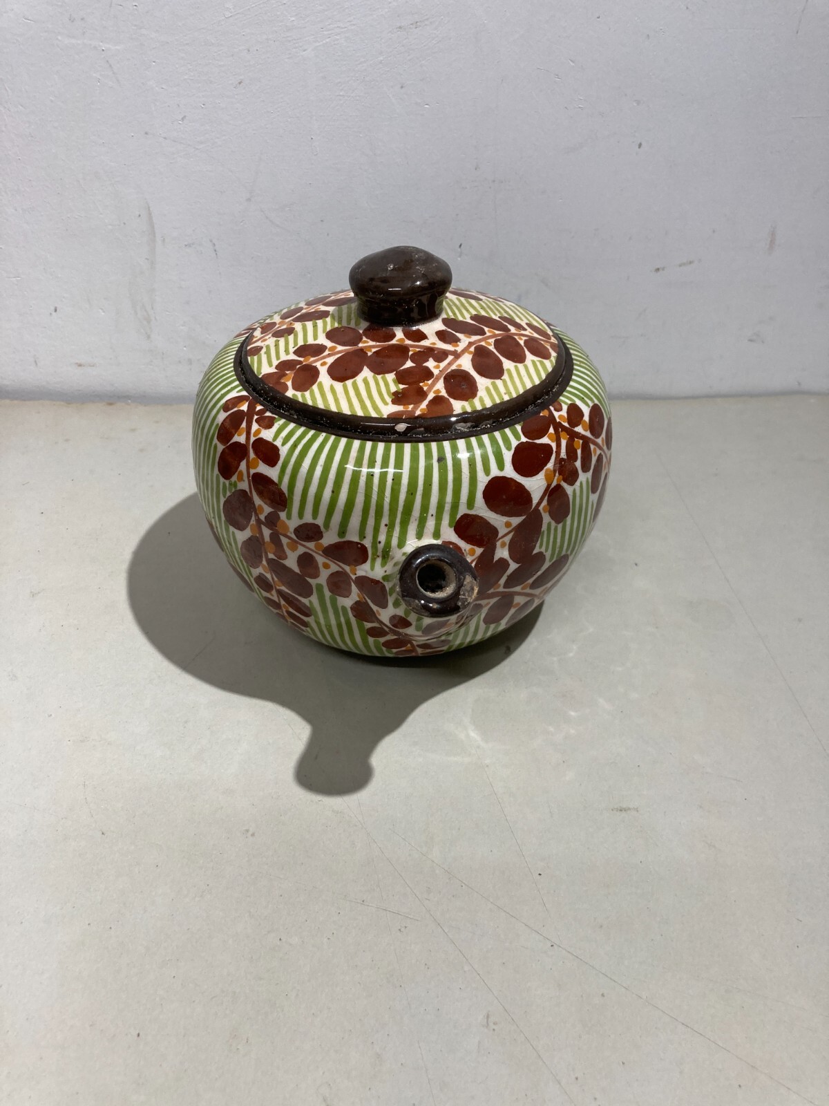 Ceramica Da Collezione: Teiera O Caffettiera Con Decoro Floreale