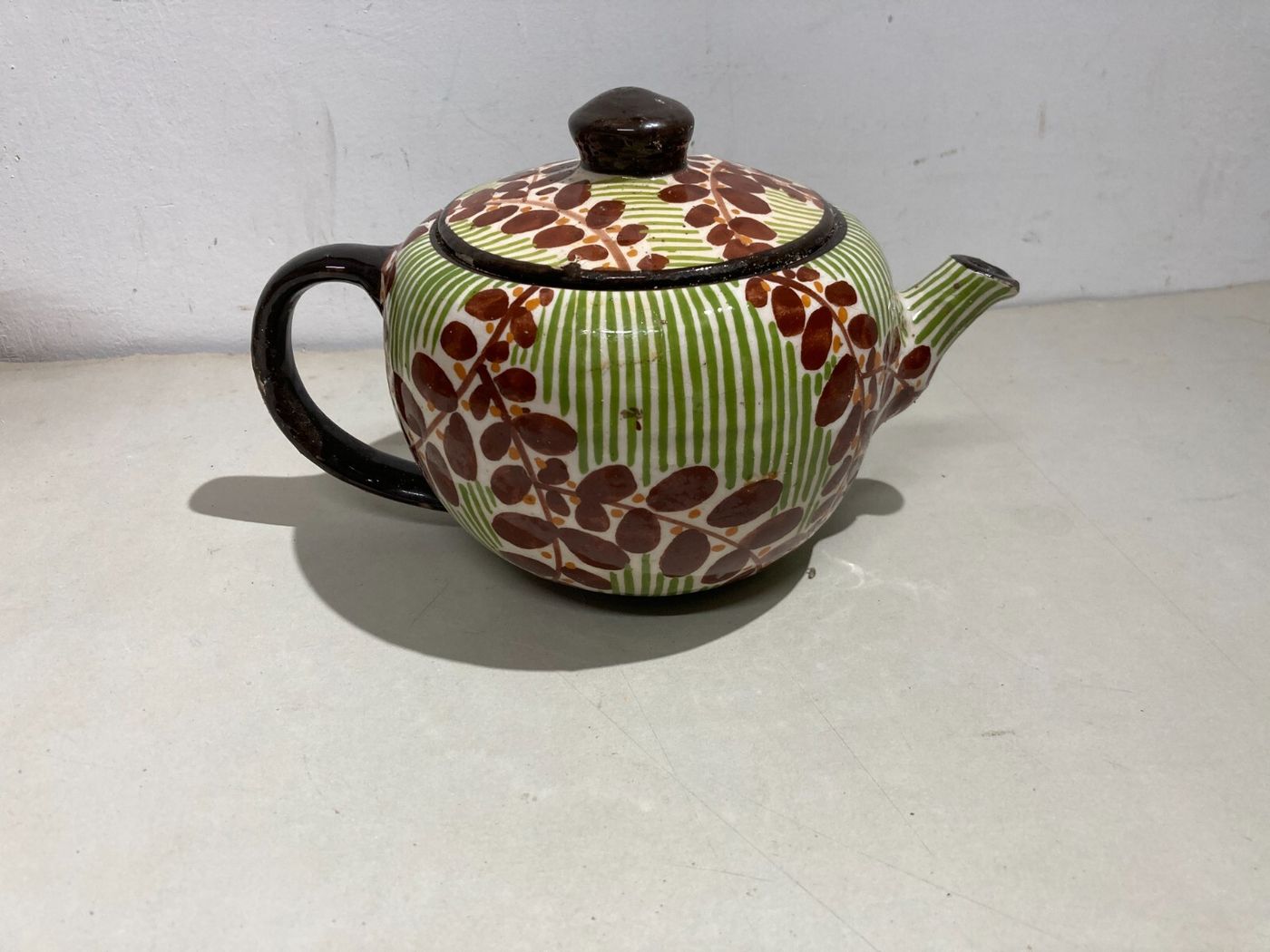 Ceramica Da Collezione: Teiera O Caffettiera Con Decoro Floreale