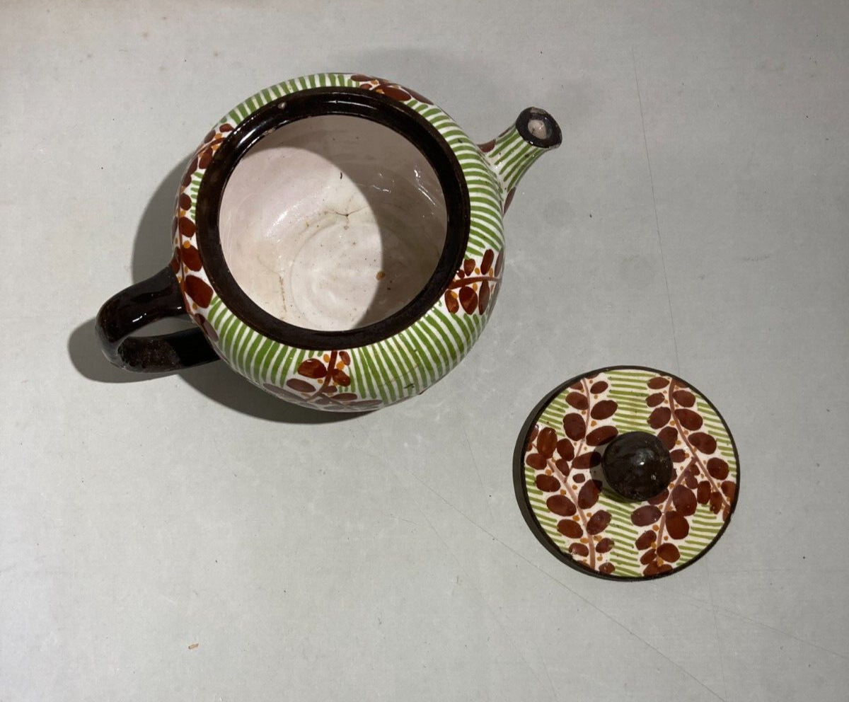 Ceramica Da Collezione: Teiera O Caffettiera Con Decoro Floreale