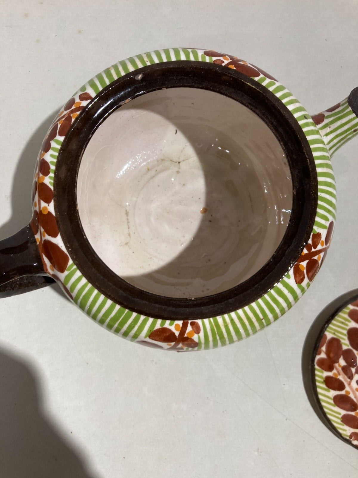 Ceramica Da Collezione: Teiera O Caffettiera Con Decoro Floreale