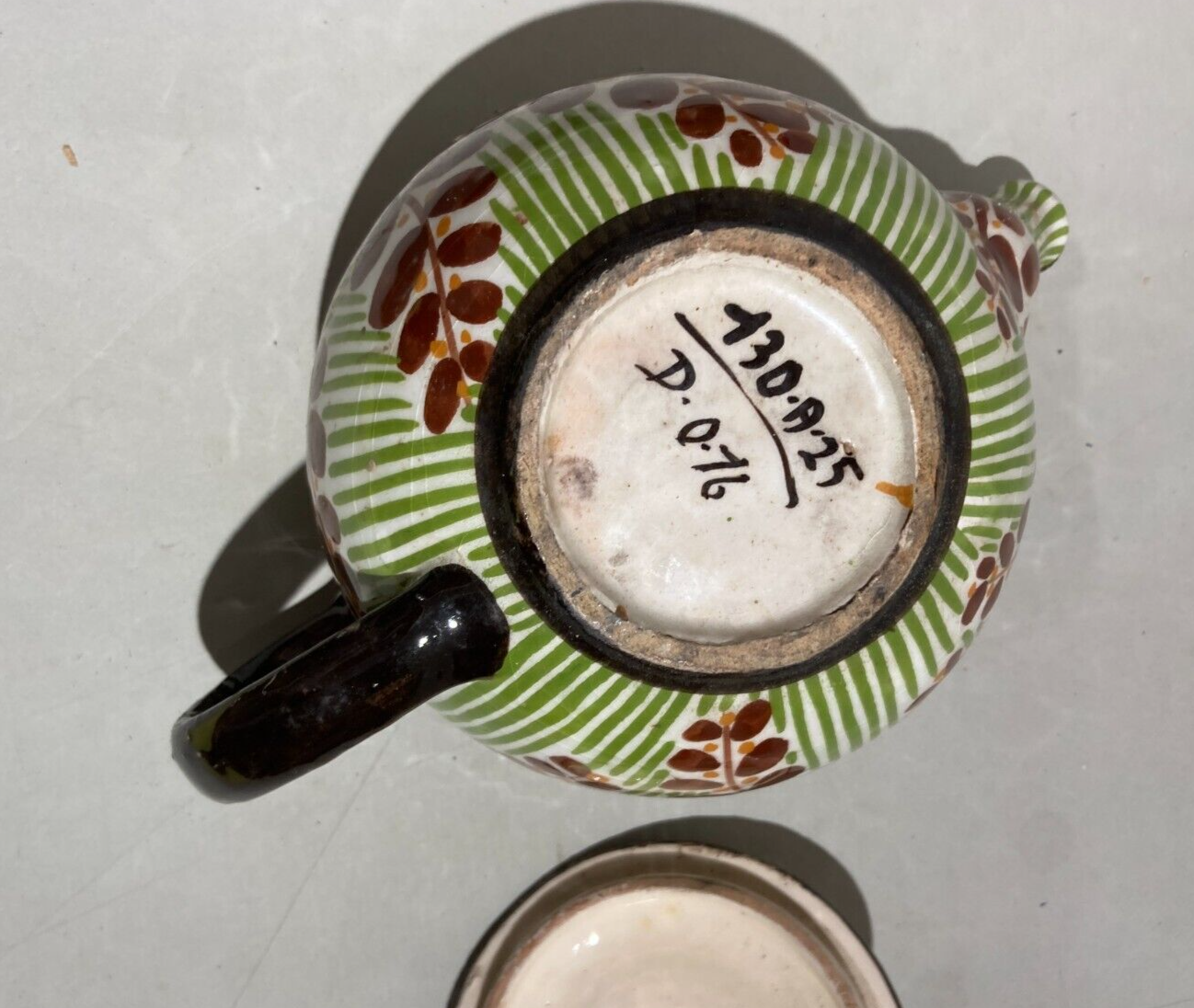 Ceramica Da Collezione: Teiera O Caffettiera Con Decoro Floreale