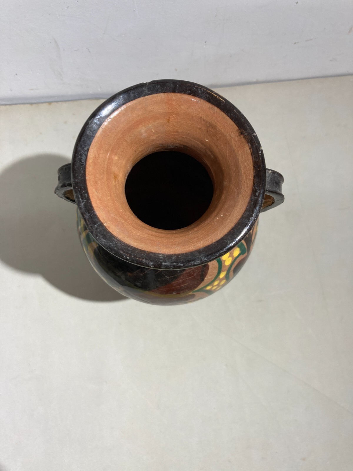 Vaso In Ceramica Con Decori Floreali Liberty Del Ceramista Berti
