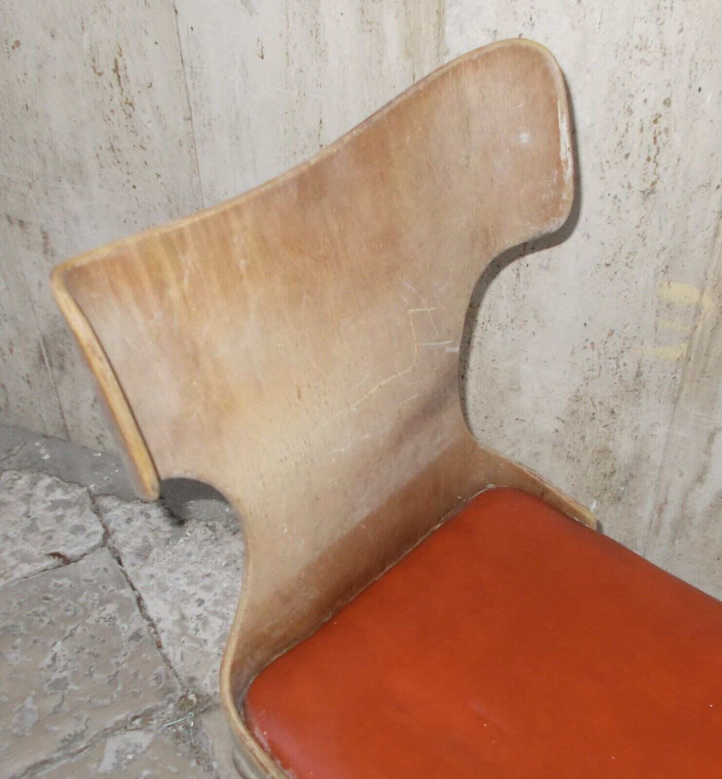 Sedia Di Design Anni '50 In Legno Curvato