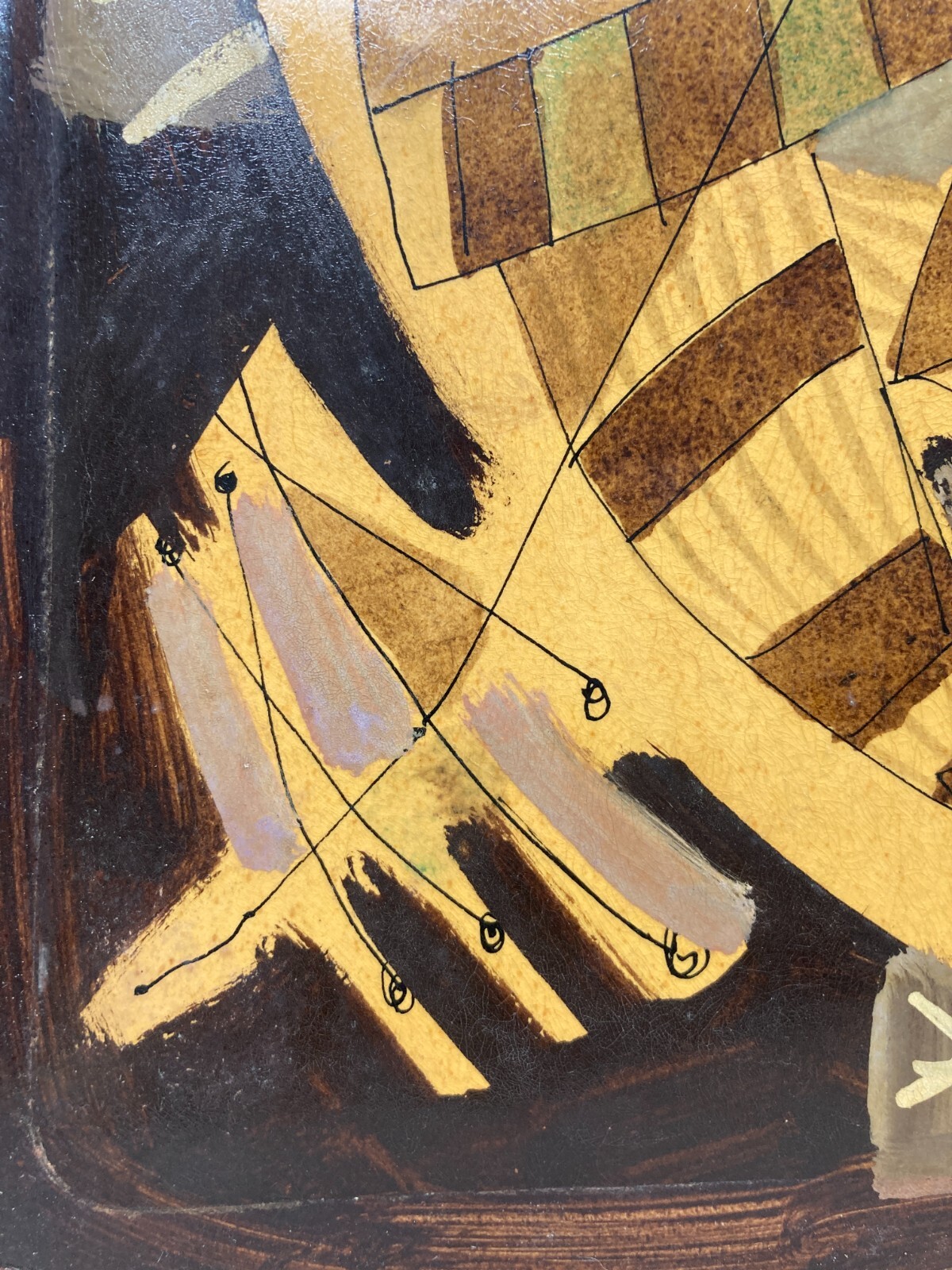 Scena Artistica Con Gatto E Figura Con Palloncini, Arlecchino E Maschere, Anni '60